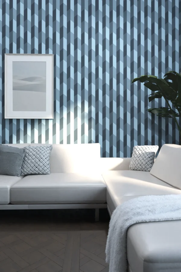 Stitch Diagonal Blue Wallpaper