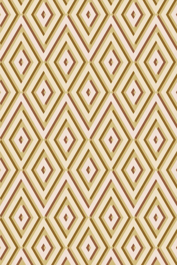 Labyrinth Diamond Ginger Wallpaper