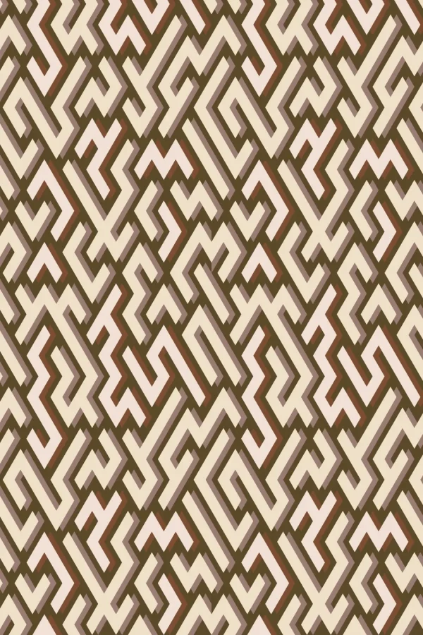 Labyrinth Maze Citrine Blush Wallpaper