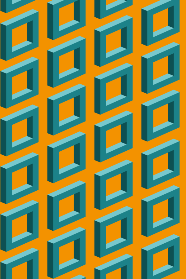 Unseen Future Orange Block Wallpaper