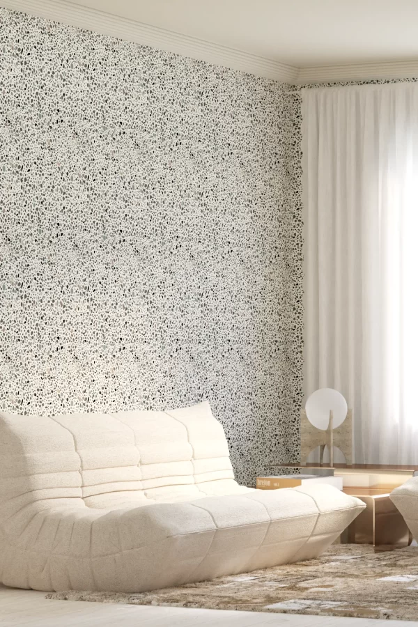 Terrazzo Chalk Moss Wallpaper
