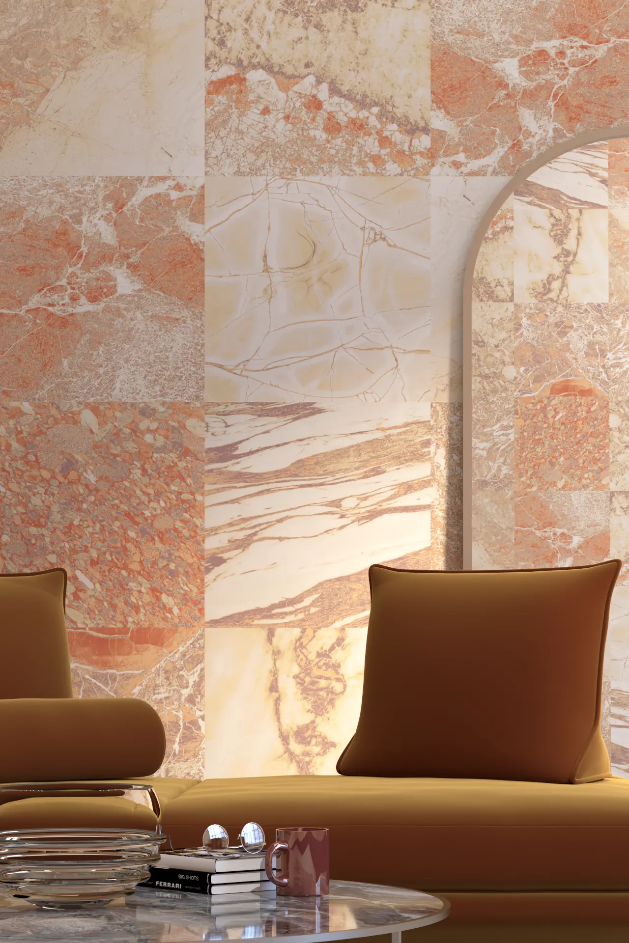Quarry Valencia Orange Wallpaper