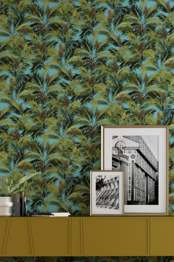 Unseen Future Suburban Palm Wallpaper