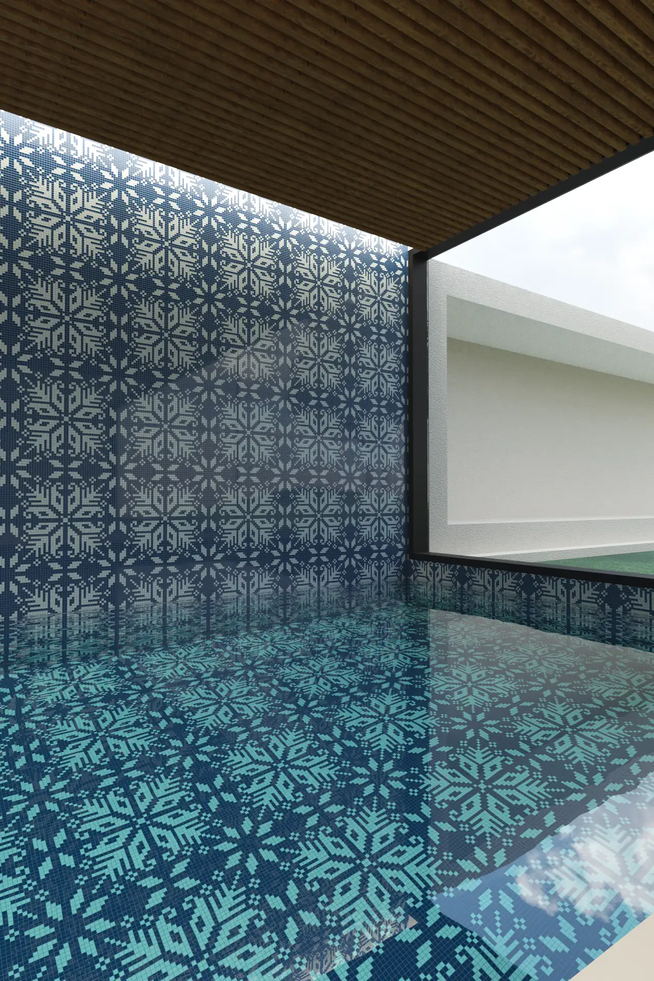 Folk Azzurro Glass Mosaic