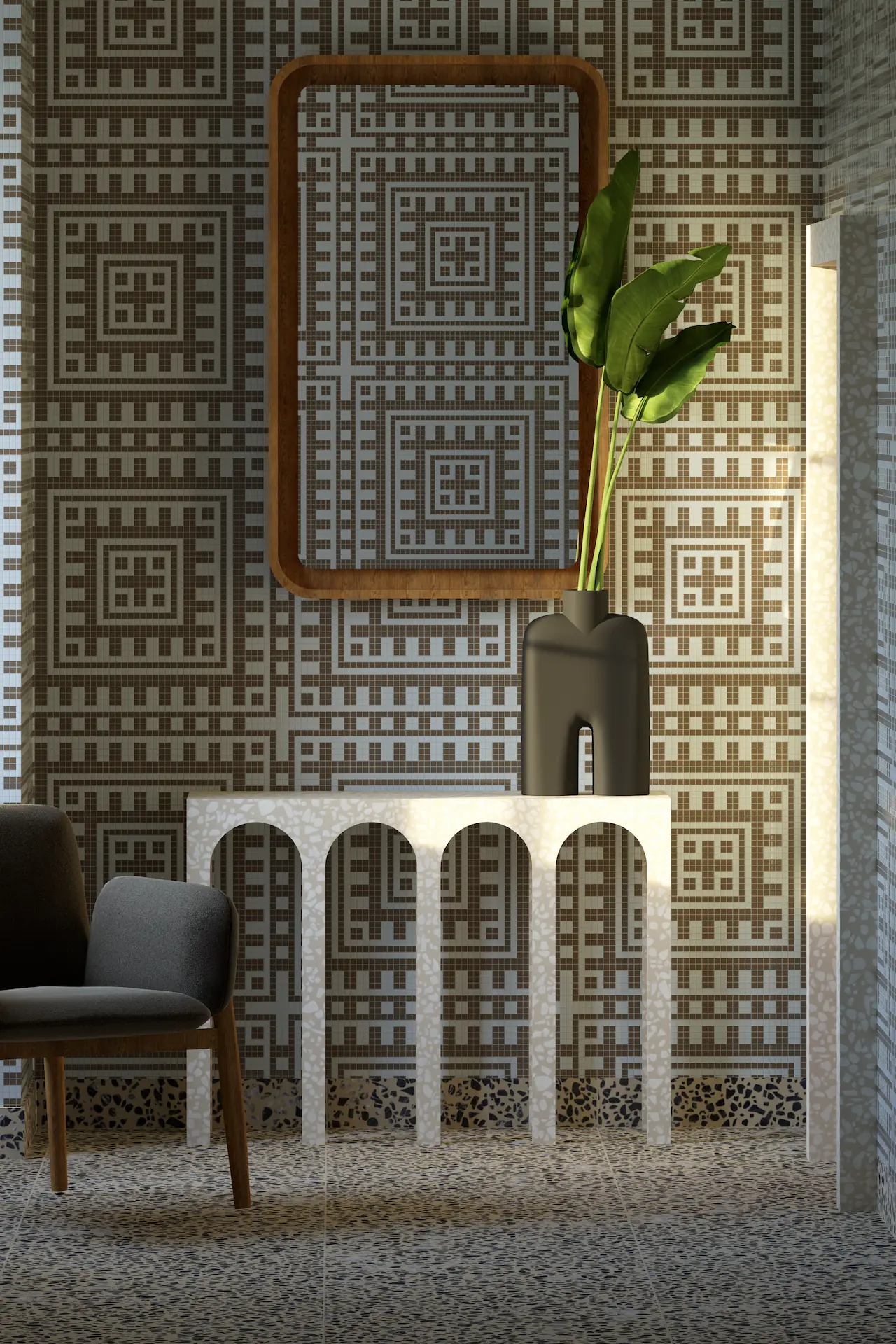 Mayan Marron Glass Mosaic