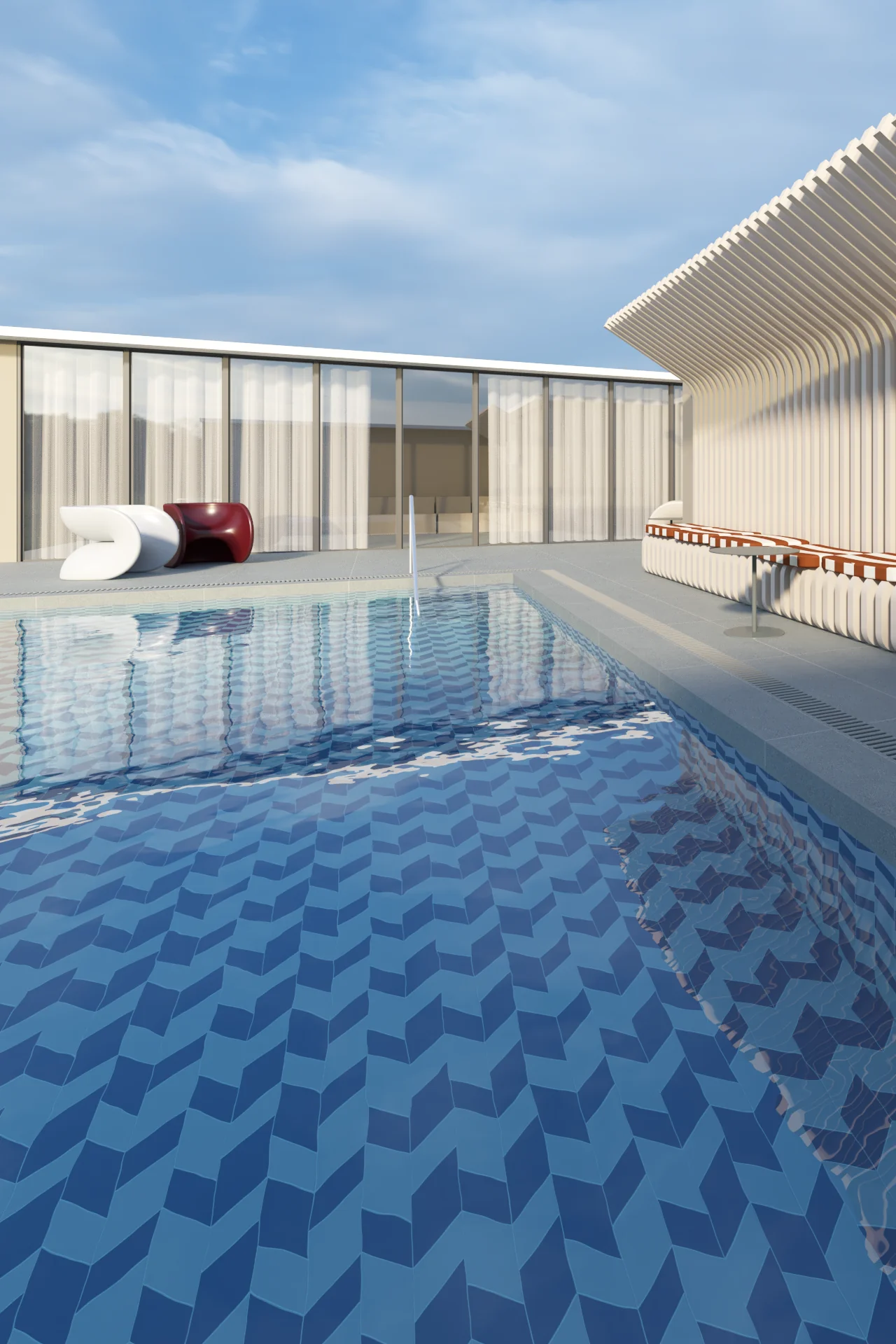 Stitch Off Step Ocean Porcelain Tiles