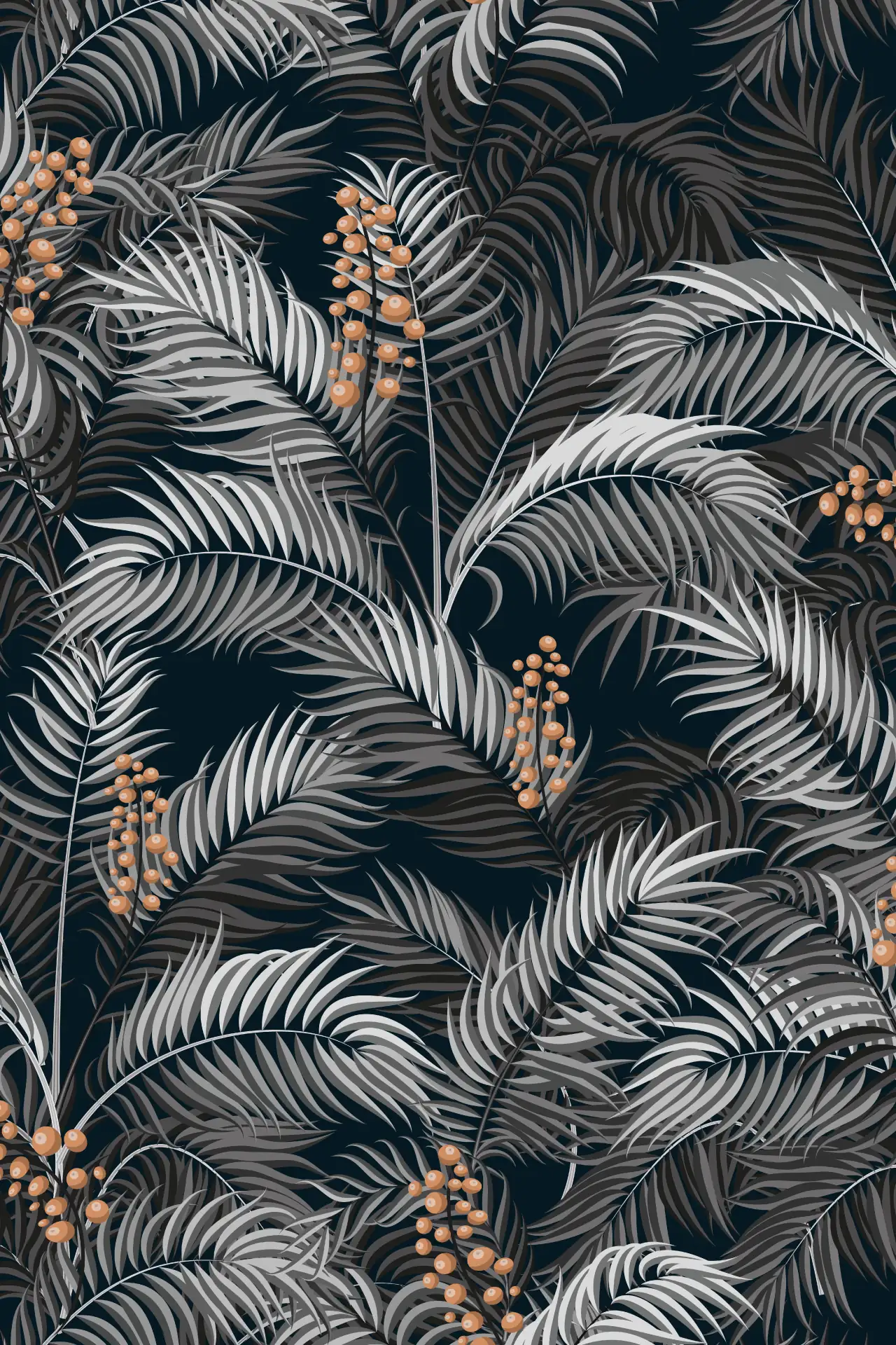 Unseen Future Moonlight Palm Wallpaper