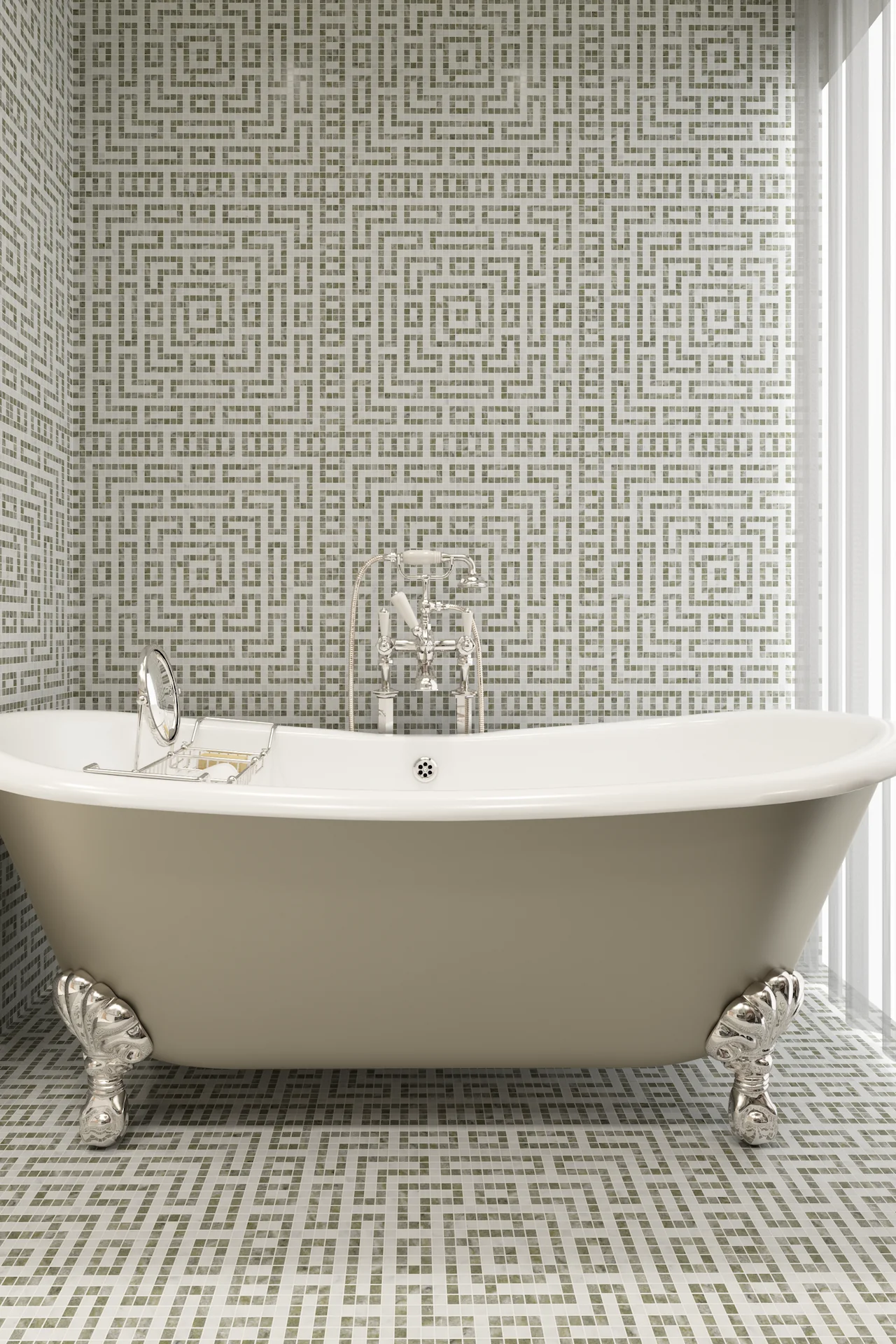 Castle Carrara Verde Laguna Mosaic