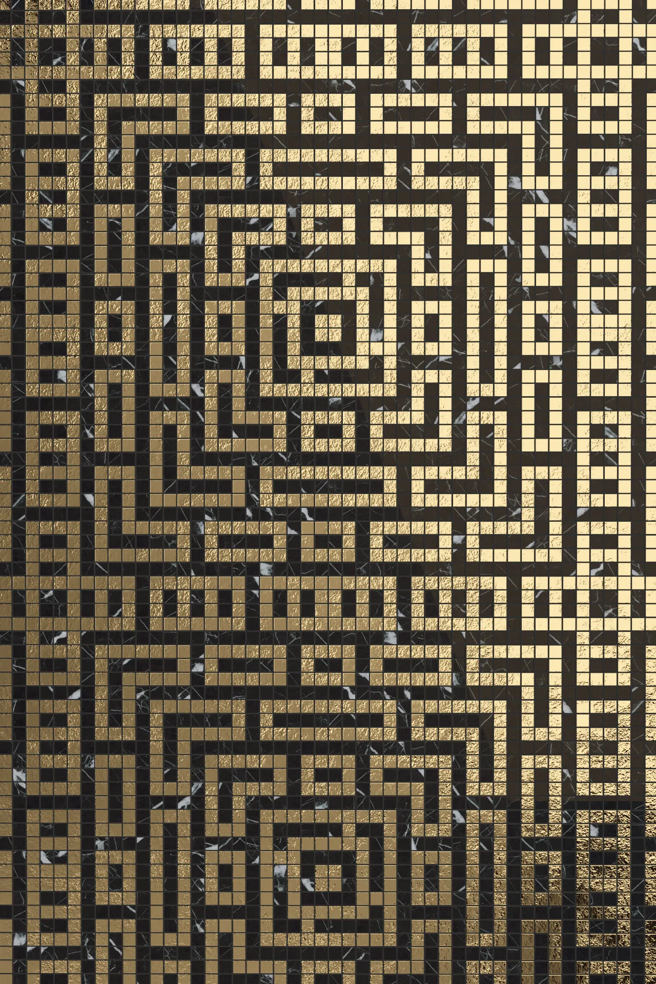 Castle Nero Marquina Oro Mosaic