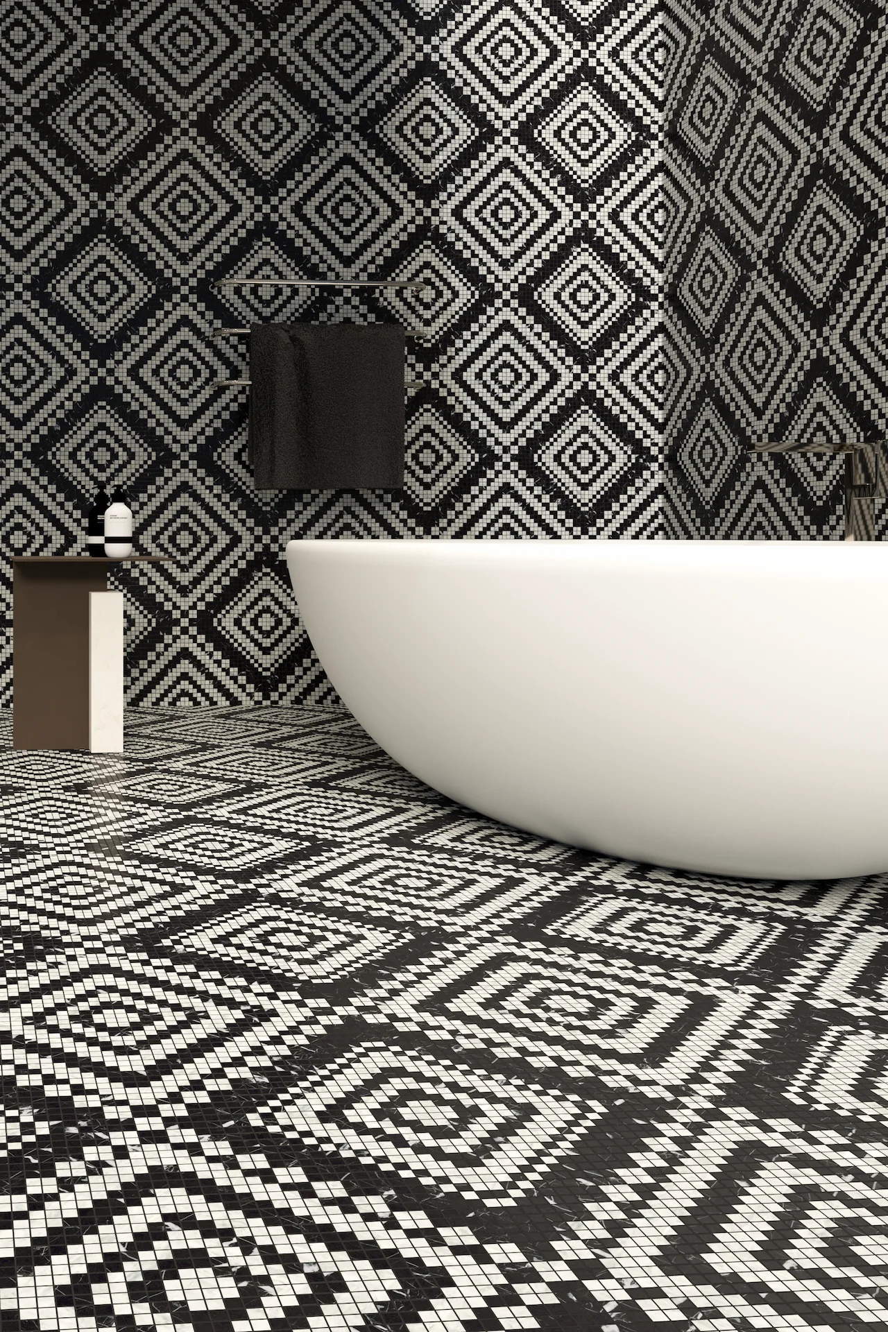 Diamond Nero Marquina Bardiglio Mosaic