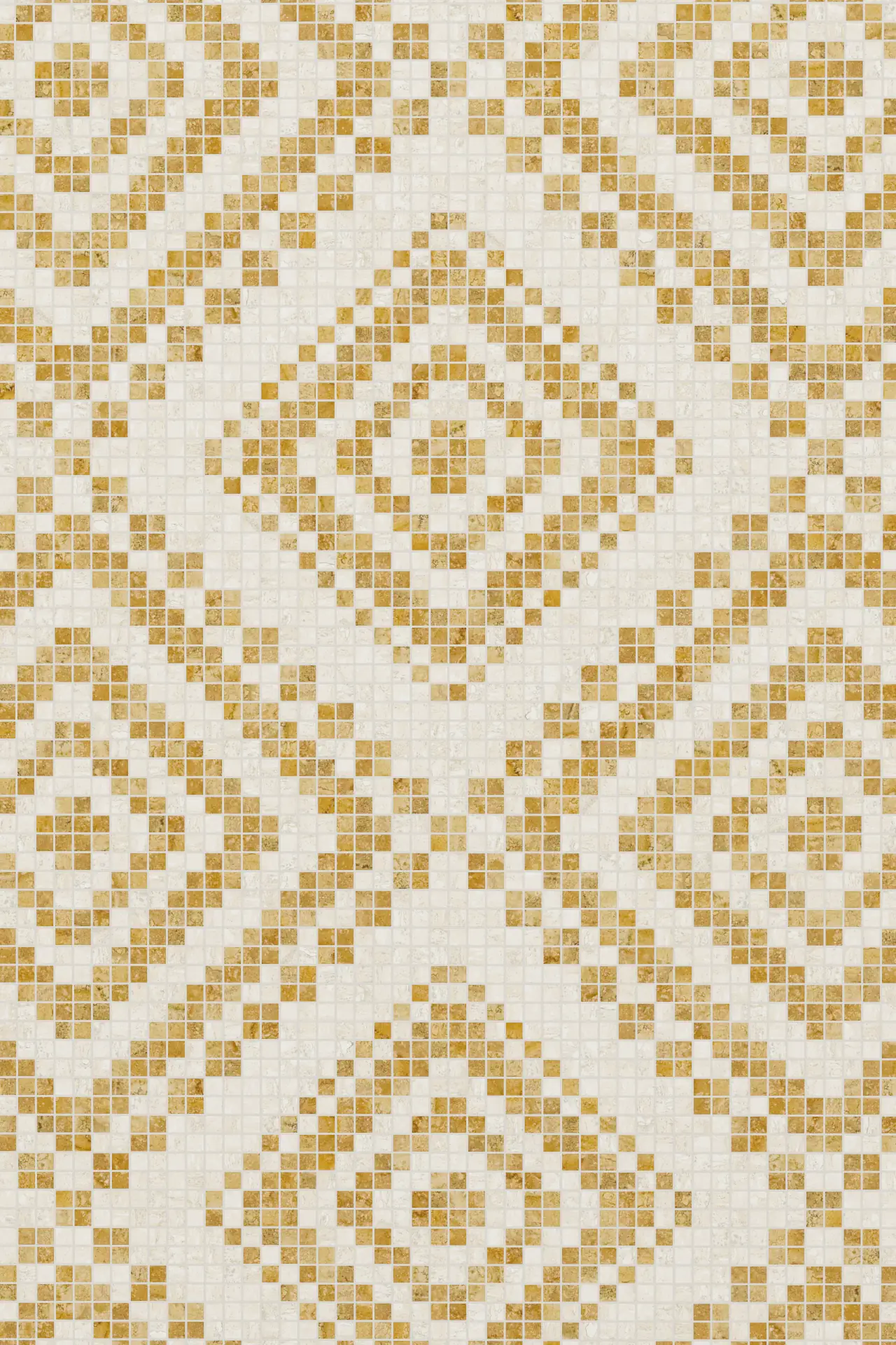 Diamond Travertine Chiaro Travertine Giallo Mosaic