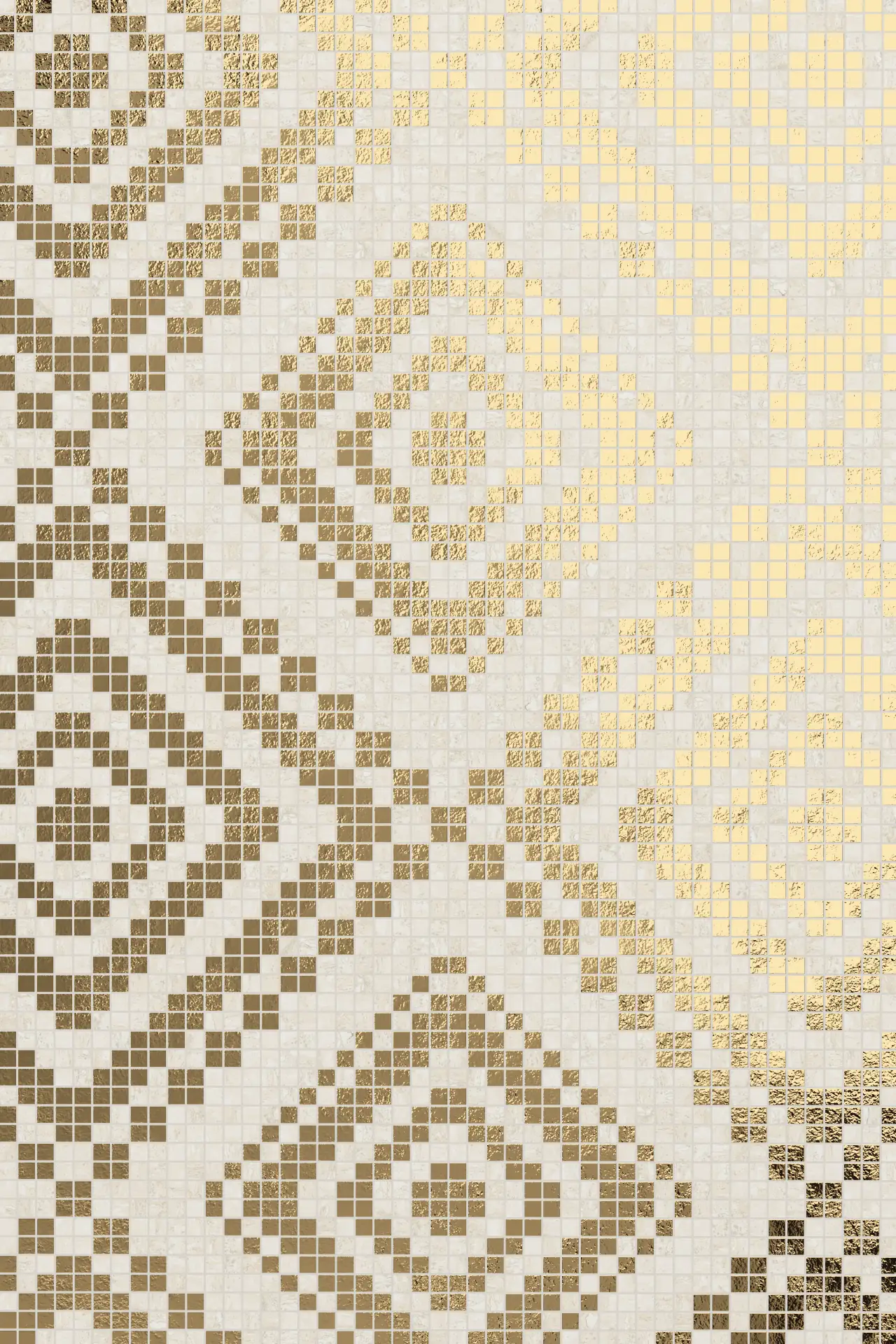 Diamond Travertine Chiaro Oro Mosaic