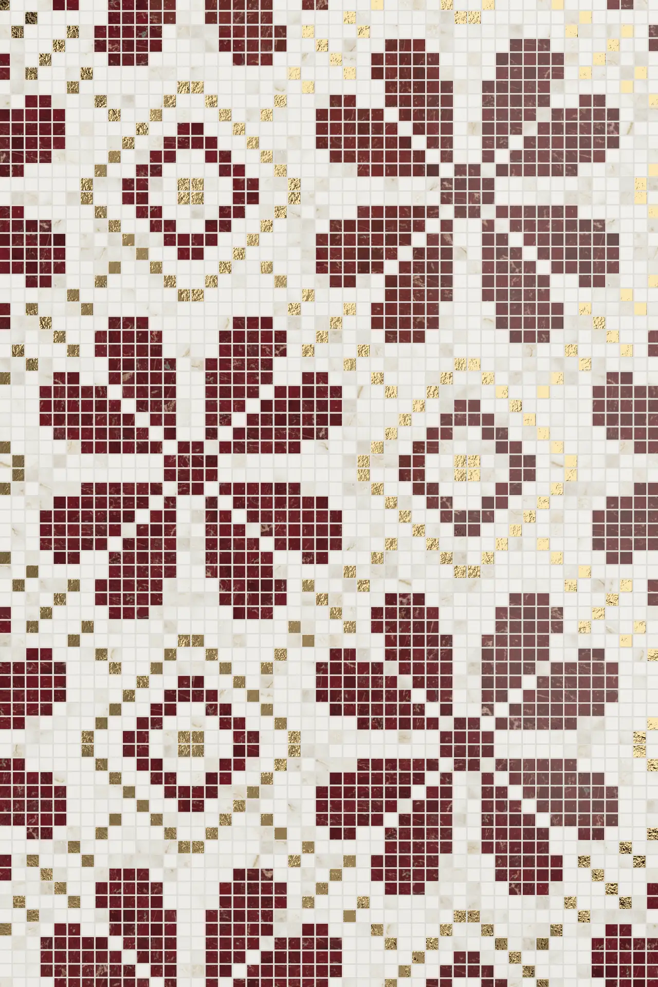 Fleur Calacatta Barolo Oro Mosaic