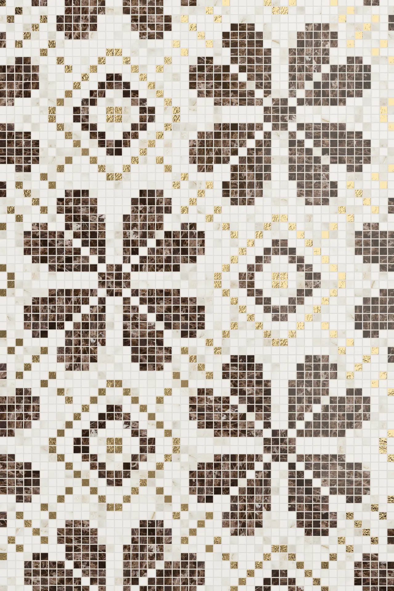 Fleur Calacatta Emperador Oro Mosaic