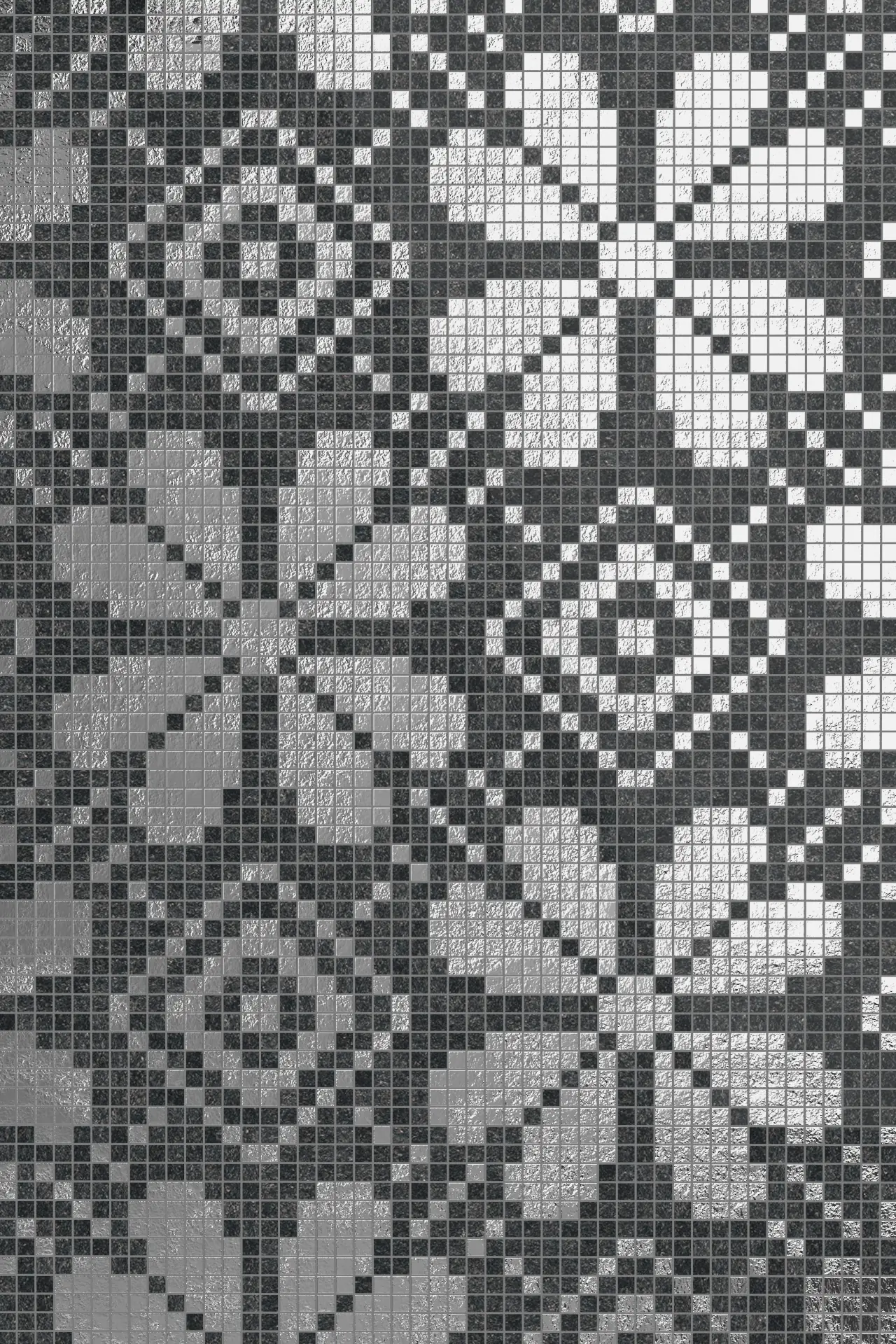 Fleur Nero Assoluto Oro Bianco Mosaic