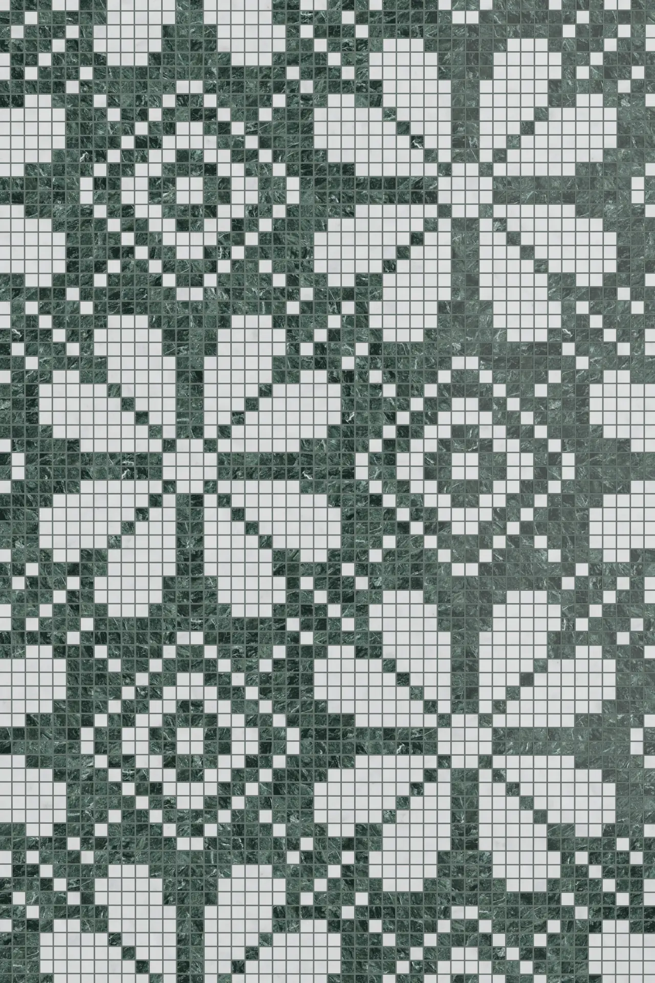 Fleur Verde Alpi Carrara Mosaic