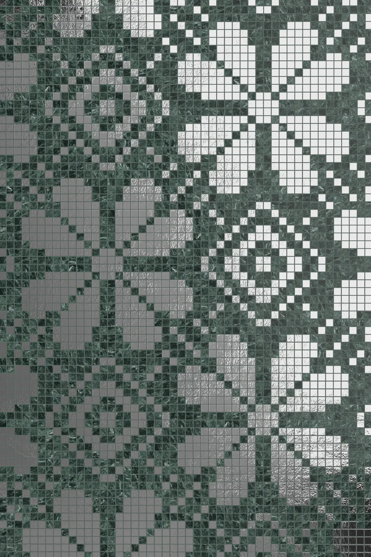 Fleur Verde Alpi Oro Bianco Mosaic