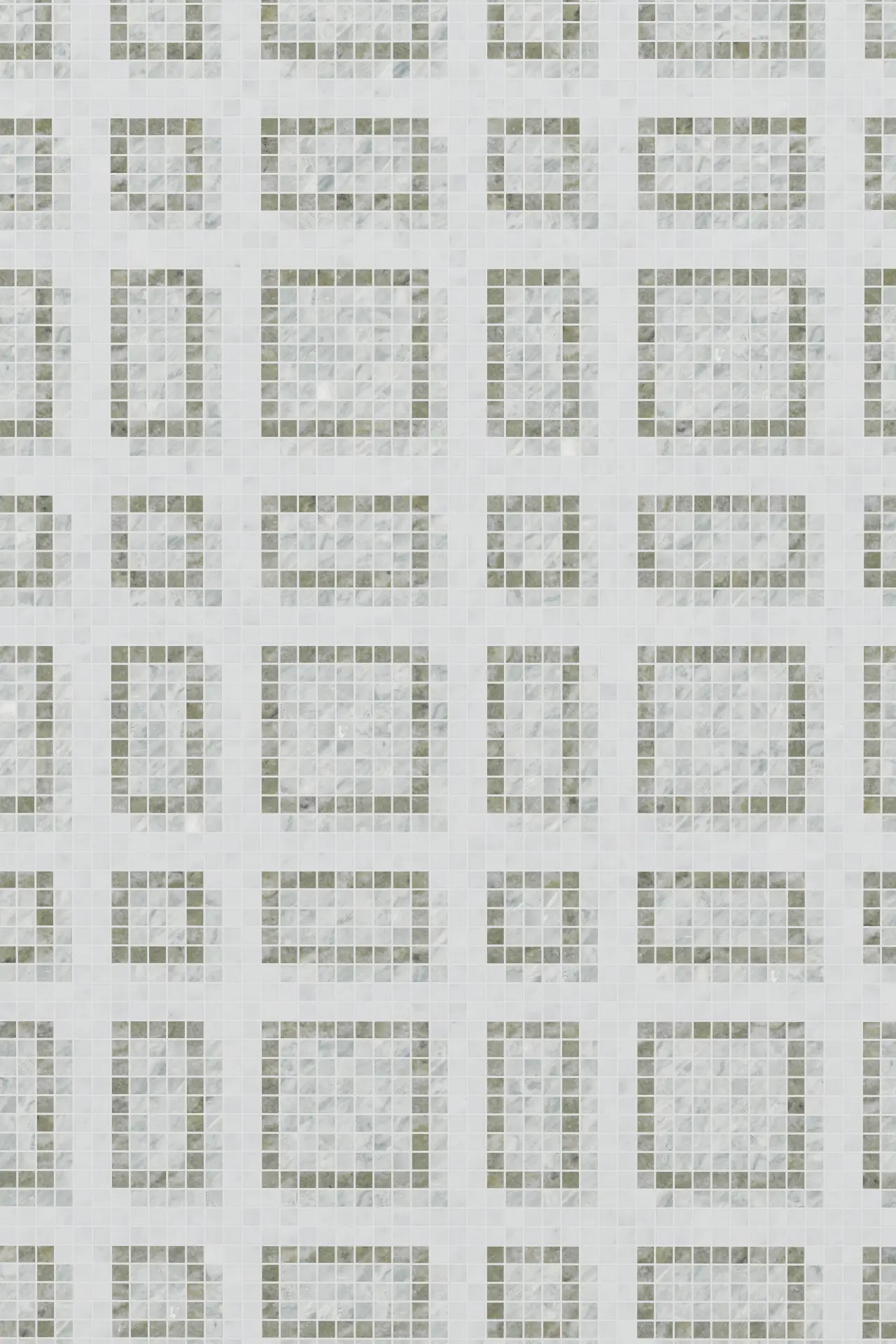 Fleur Carrara Bardiglio Verde Laguna Mosaic