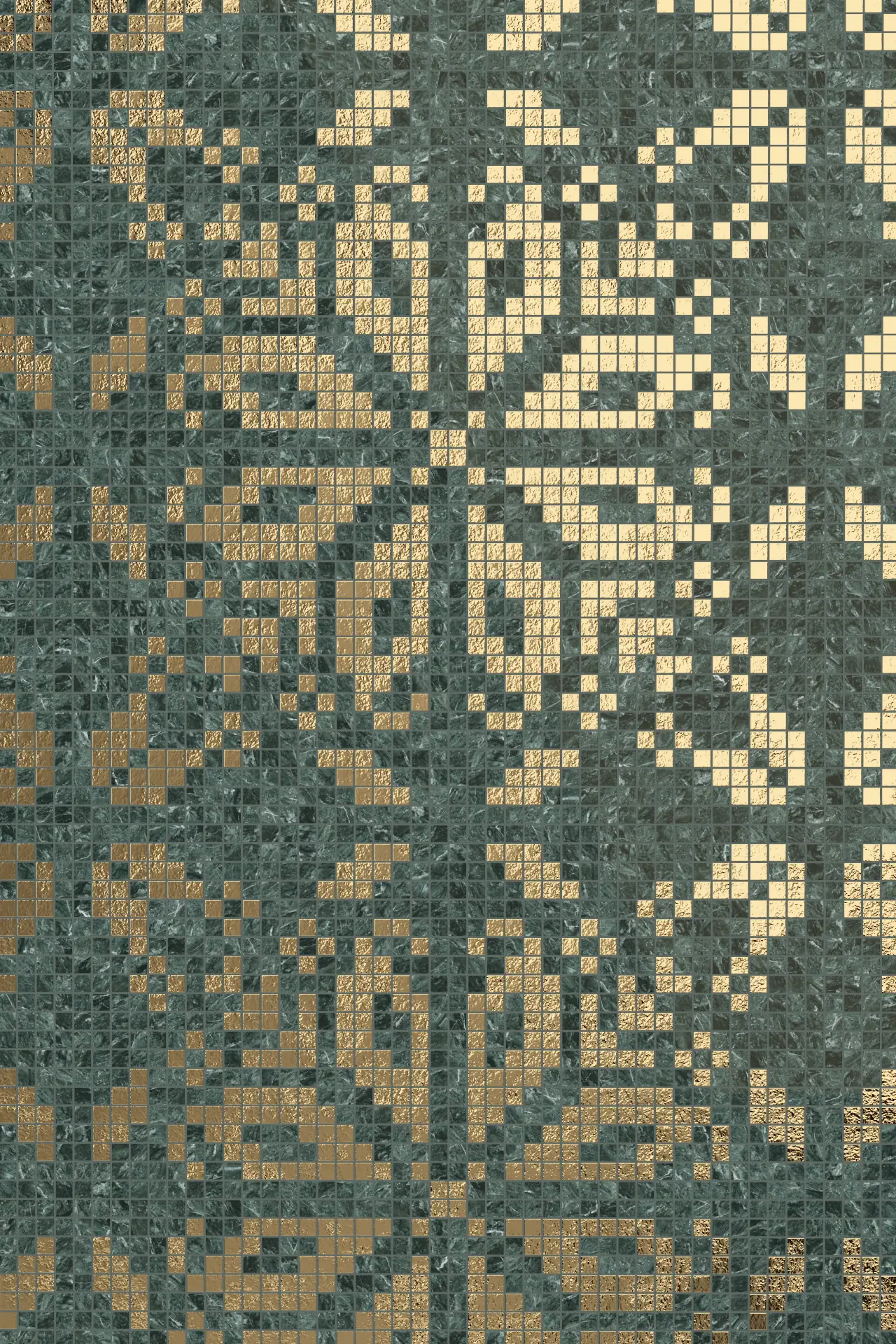 Folk Verde Alpi Oro Mosaic