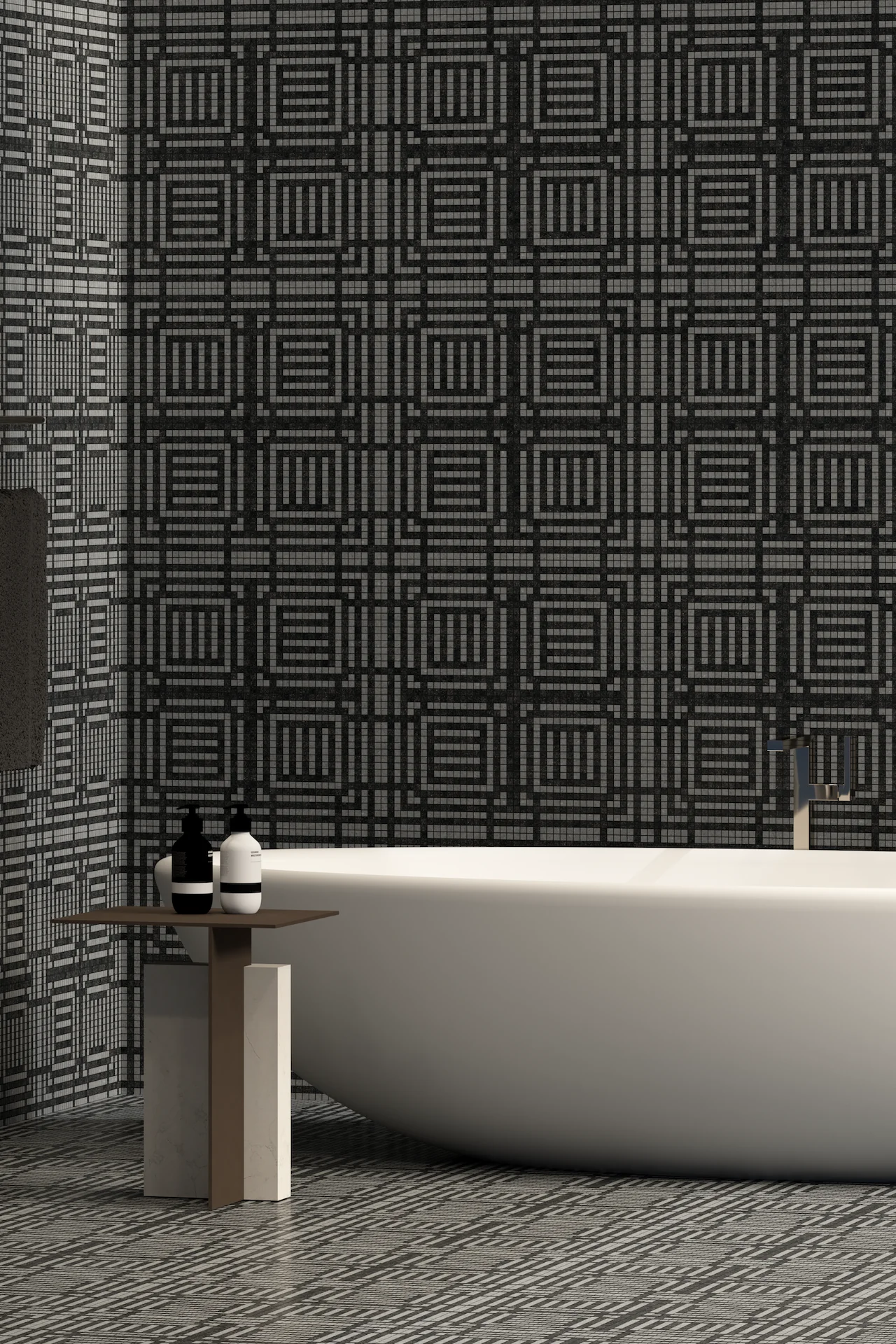 Grill Pietre Vesuvio Nero Assoluto Mosaic