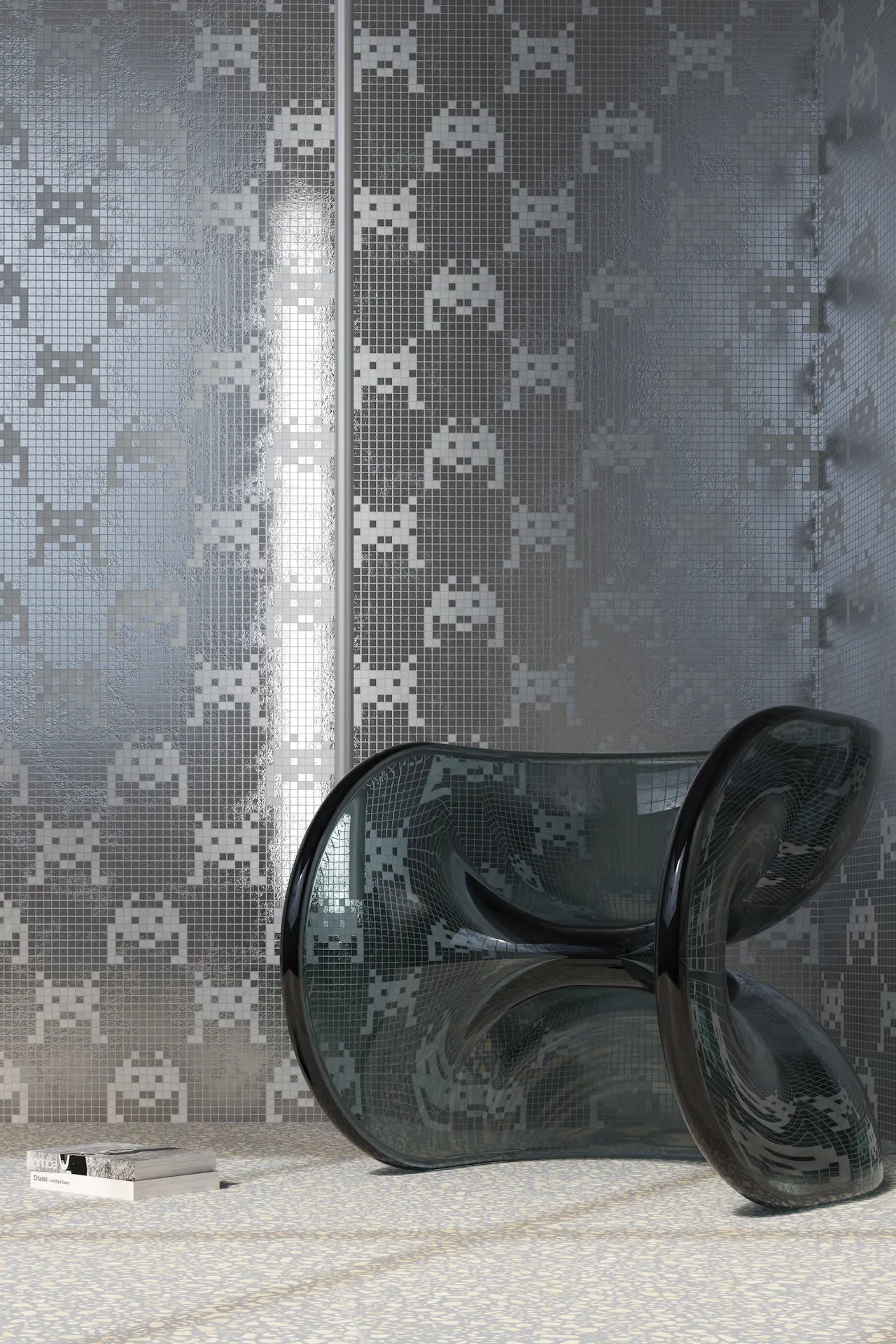 Invaders Oro Bianco Carrara Mosaic