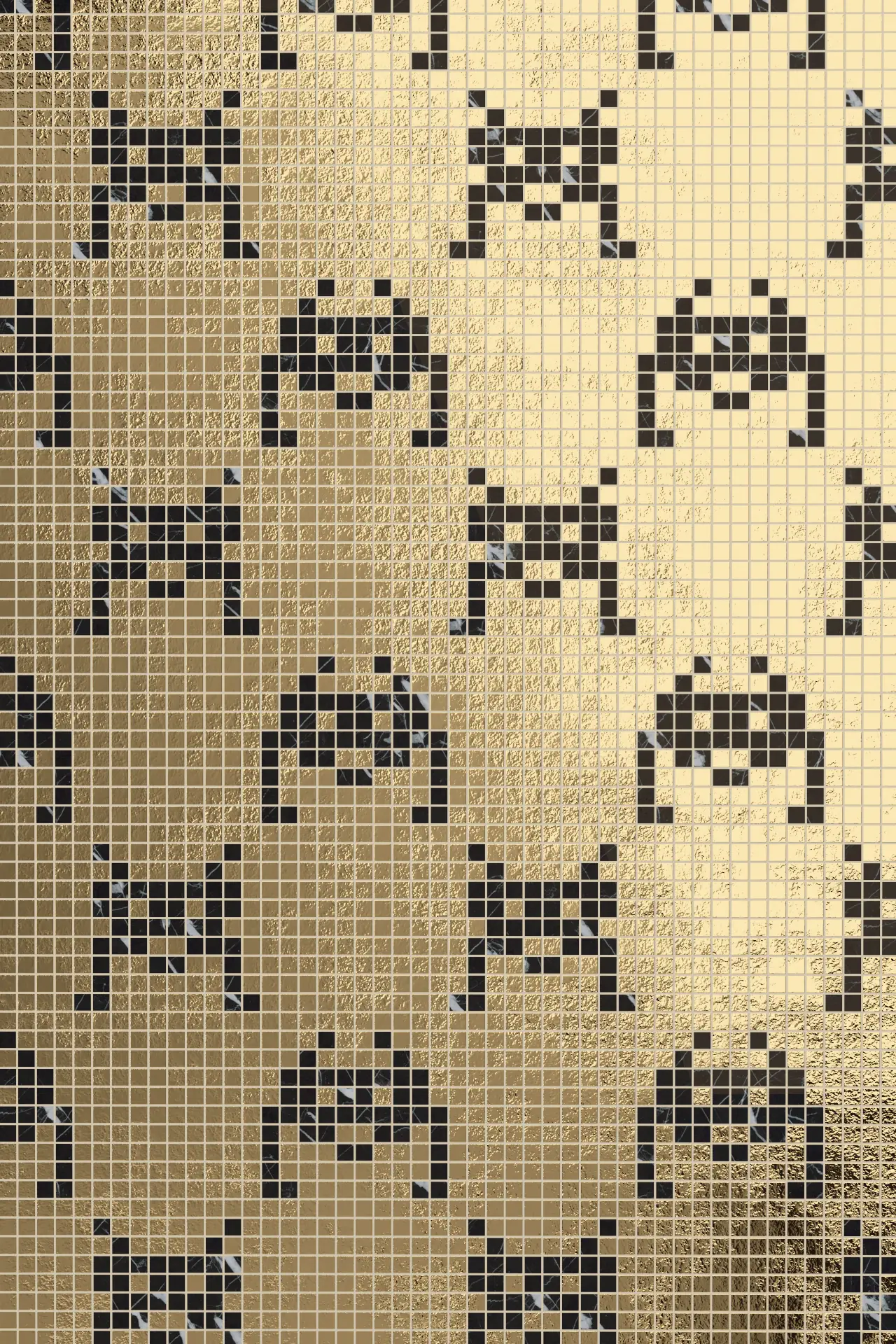 Invaders Oro Nero Marquina Mosaic