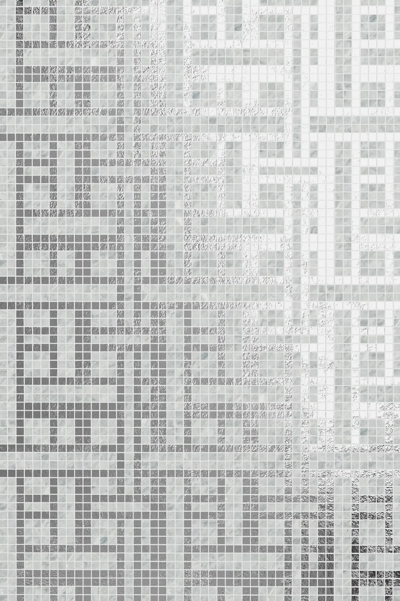 Invaders Bardiglio Oro Bianco Mosaic