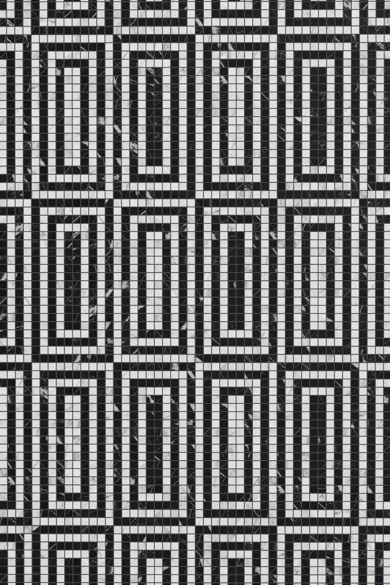 Loop Statuario Veneto Nero Marquina Mosaic