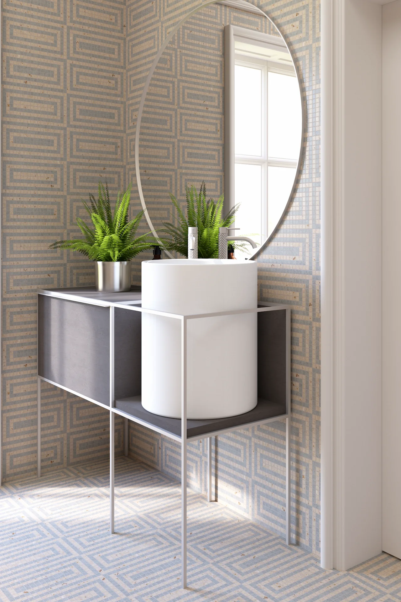 Loop Grigio Perla Broccata Veneziana Mosaic