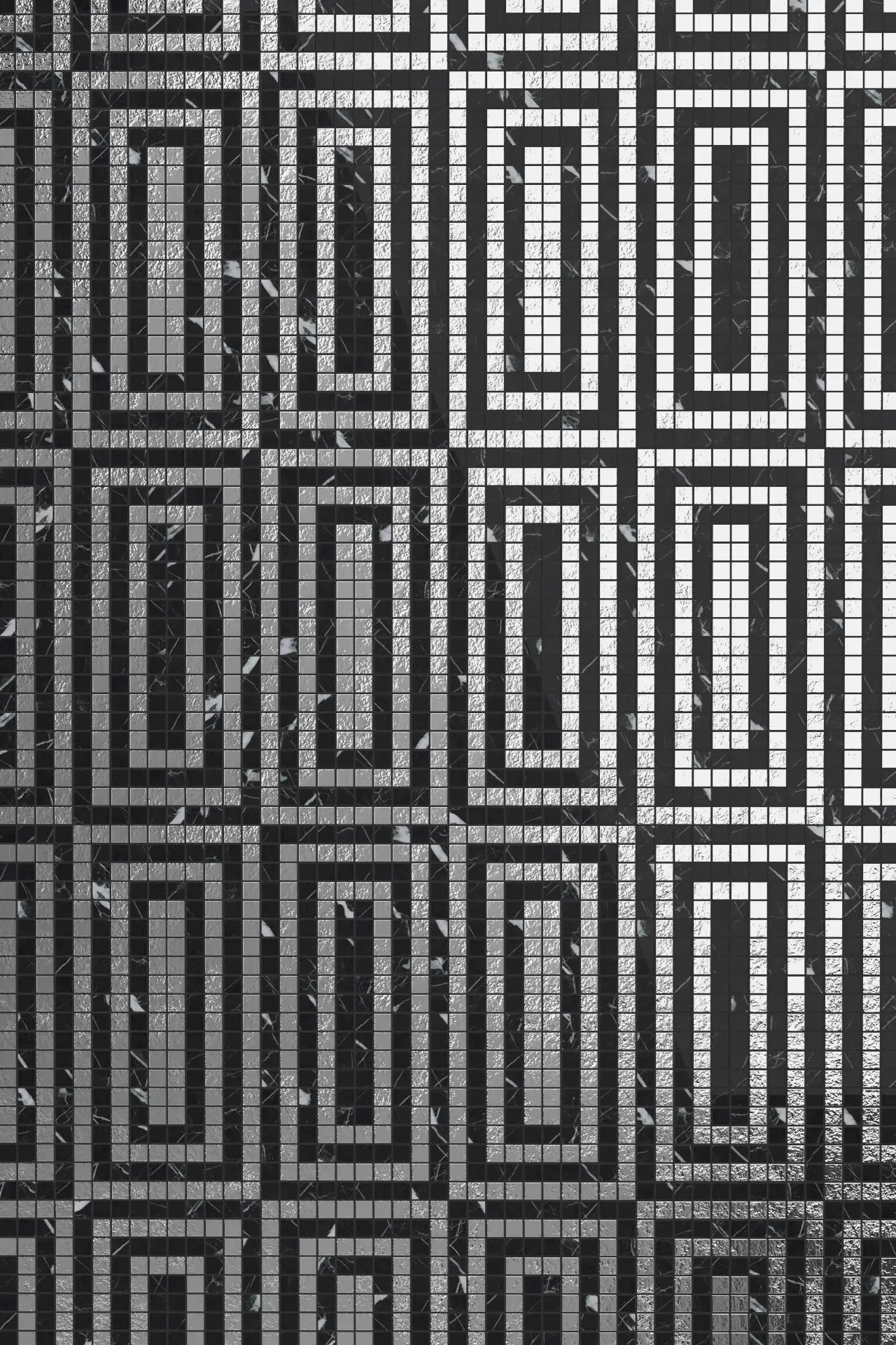 Loop Nero Marquina Oro Bianco Mosaic