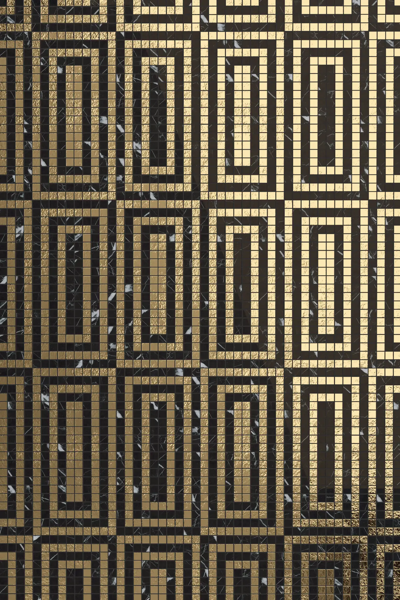 Loop Nero Marquina Oro Mosaic