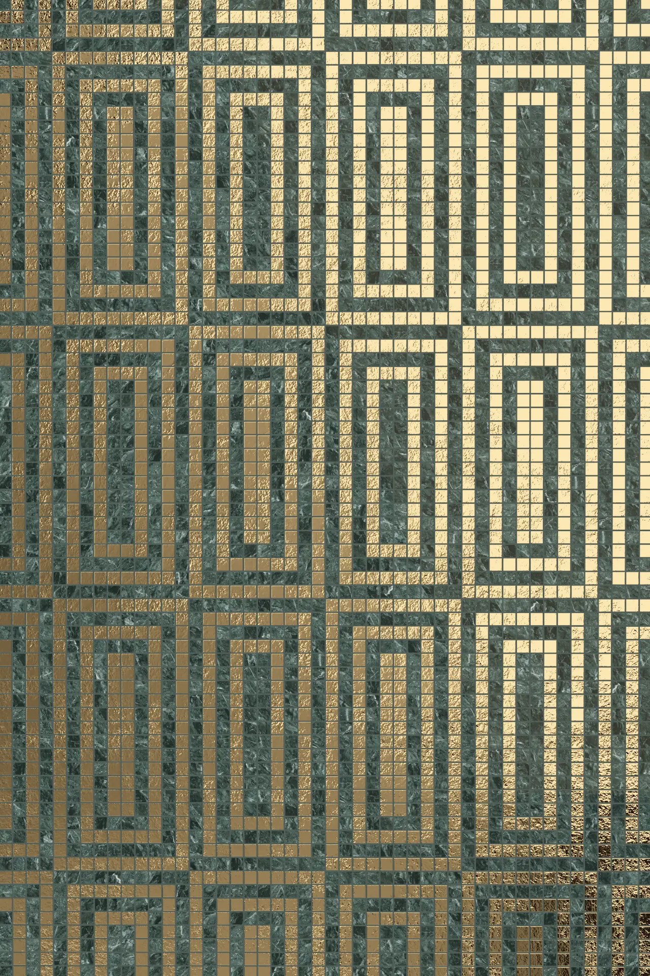 Loop Verde Alpi Oro Mosaic