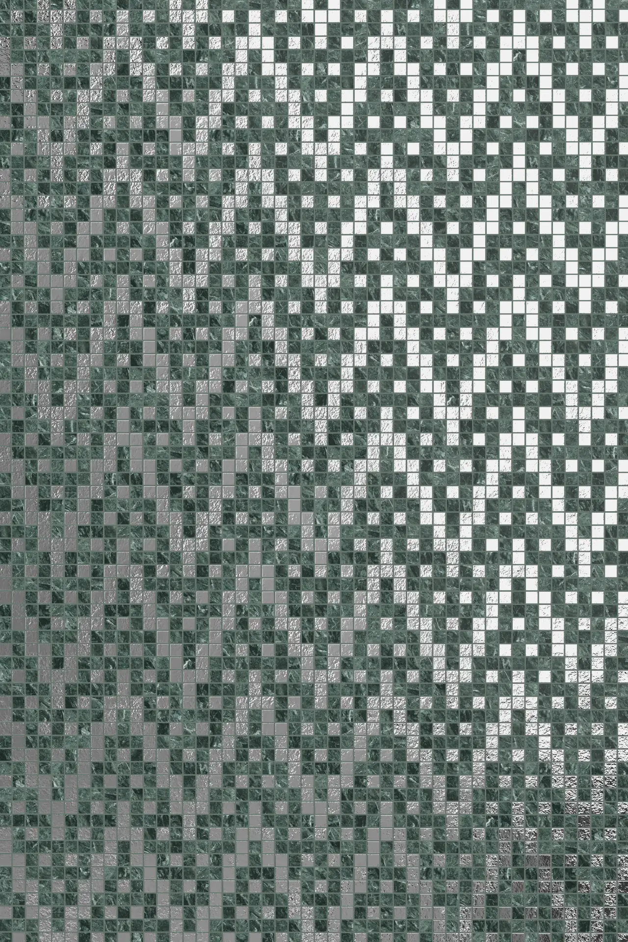 Maroc Verde Alpi Oro Bianco Mosaic