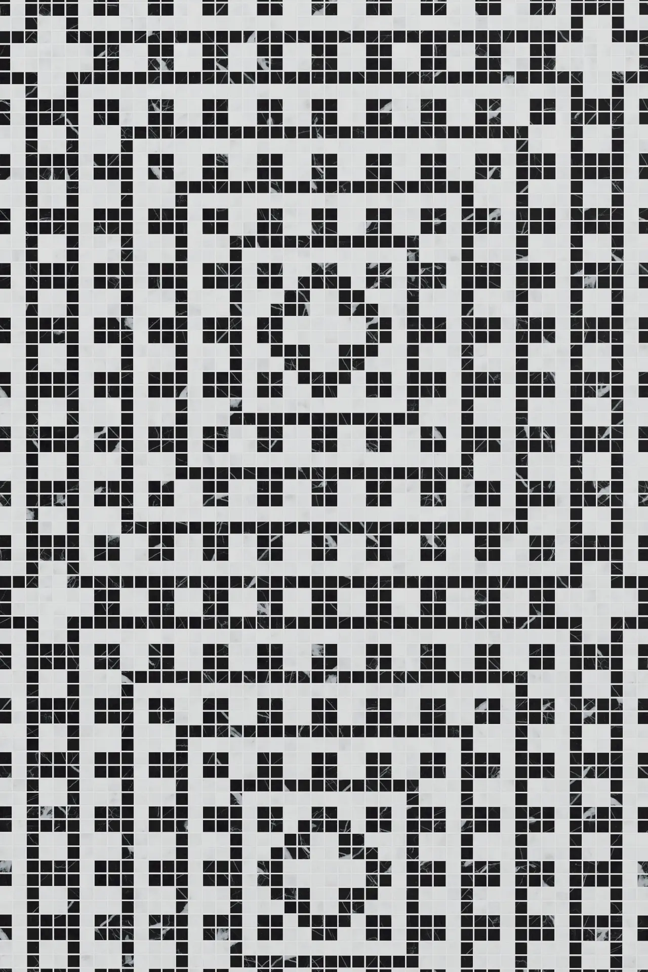 Mayan Carrara Nero Marquina Mosaic