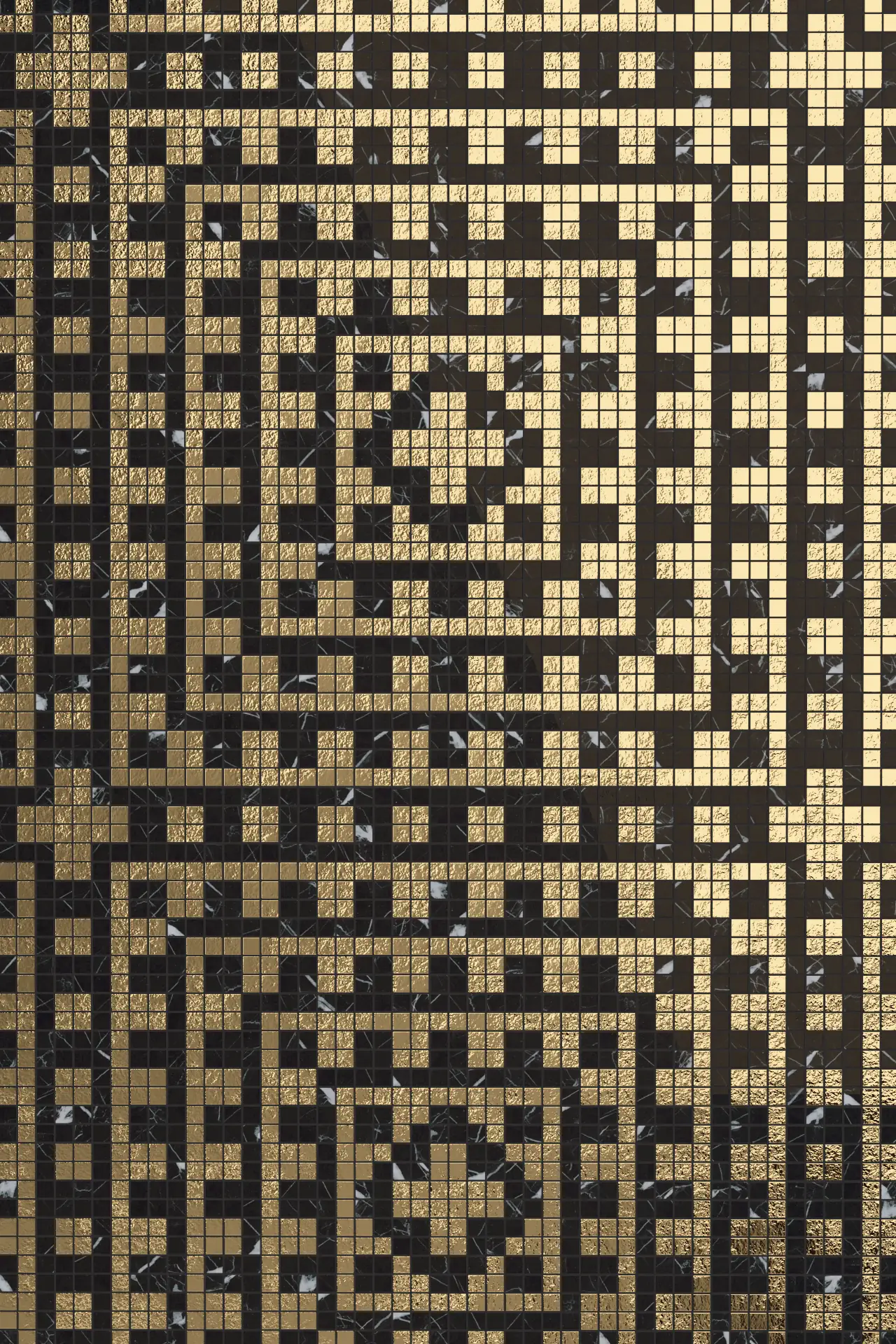 Mayan Nero Marquina Oro Mosaic
