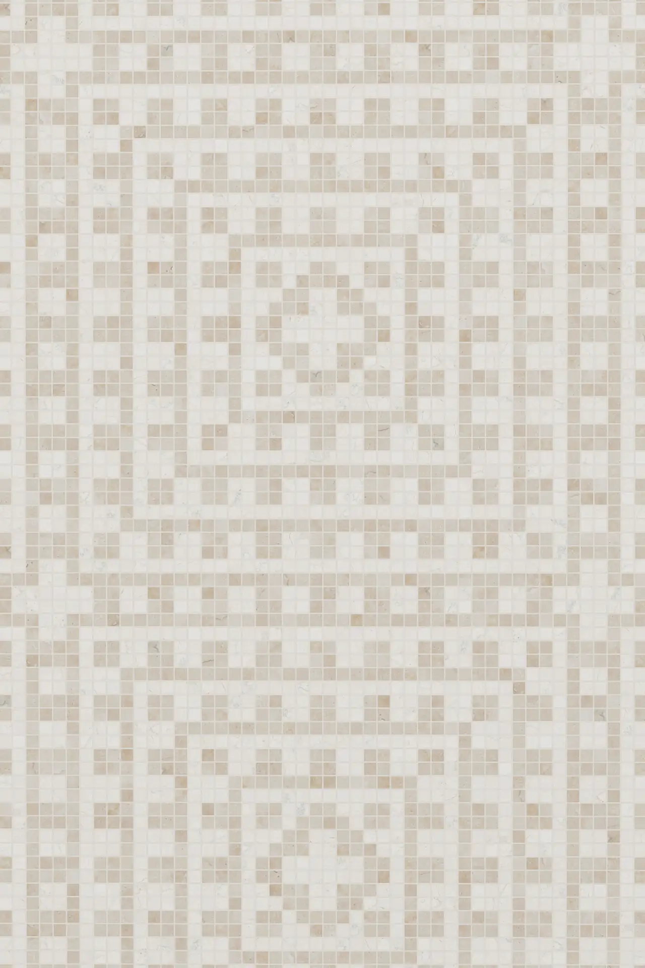 Mayan Travertine Rapolano Bianco Perlino Mosaic