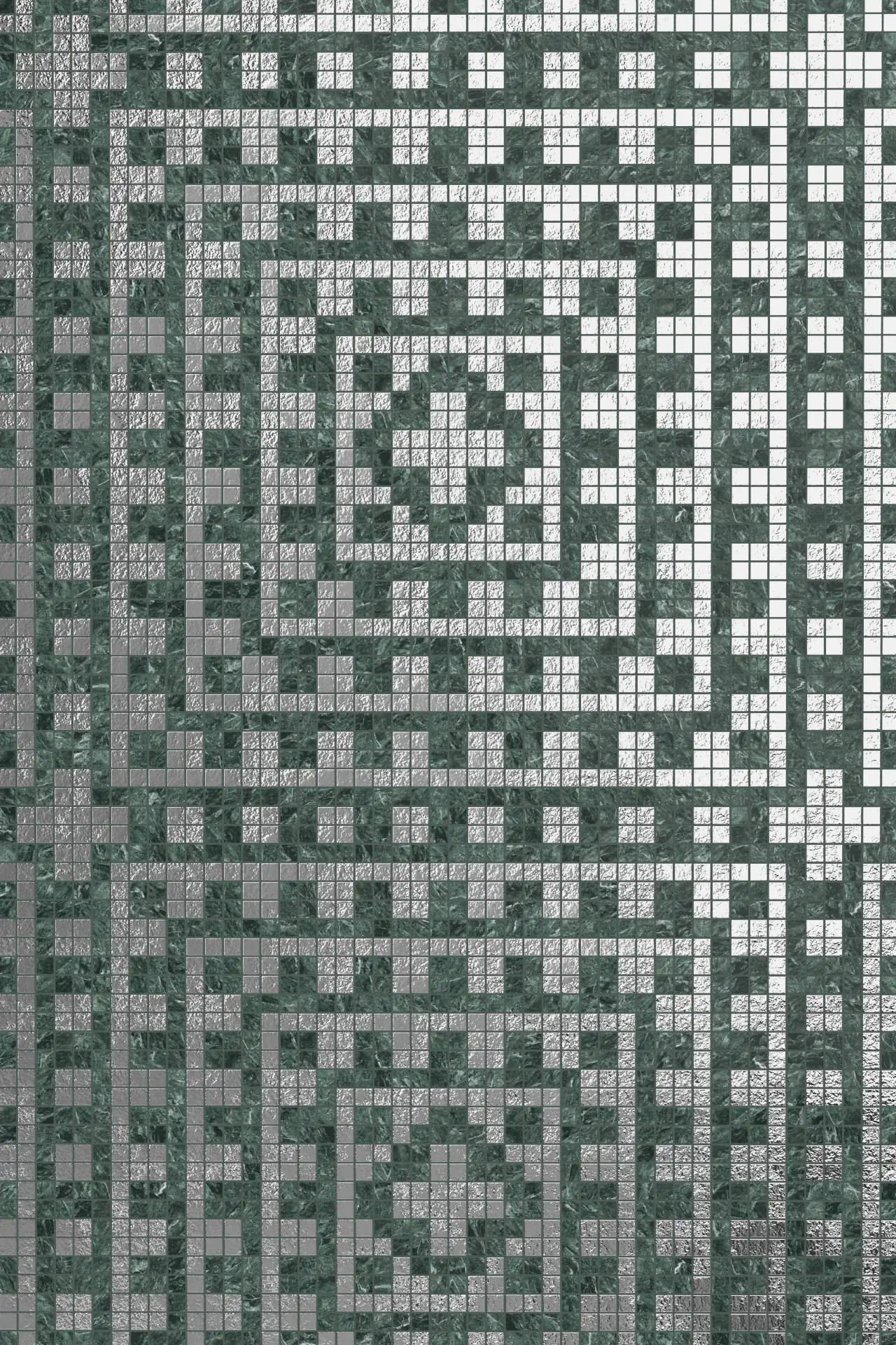 Mayan Verde Alpi Oro Bianco Mosaic