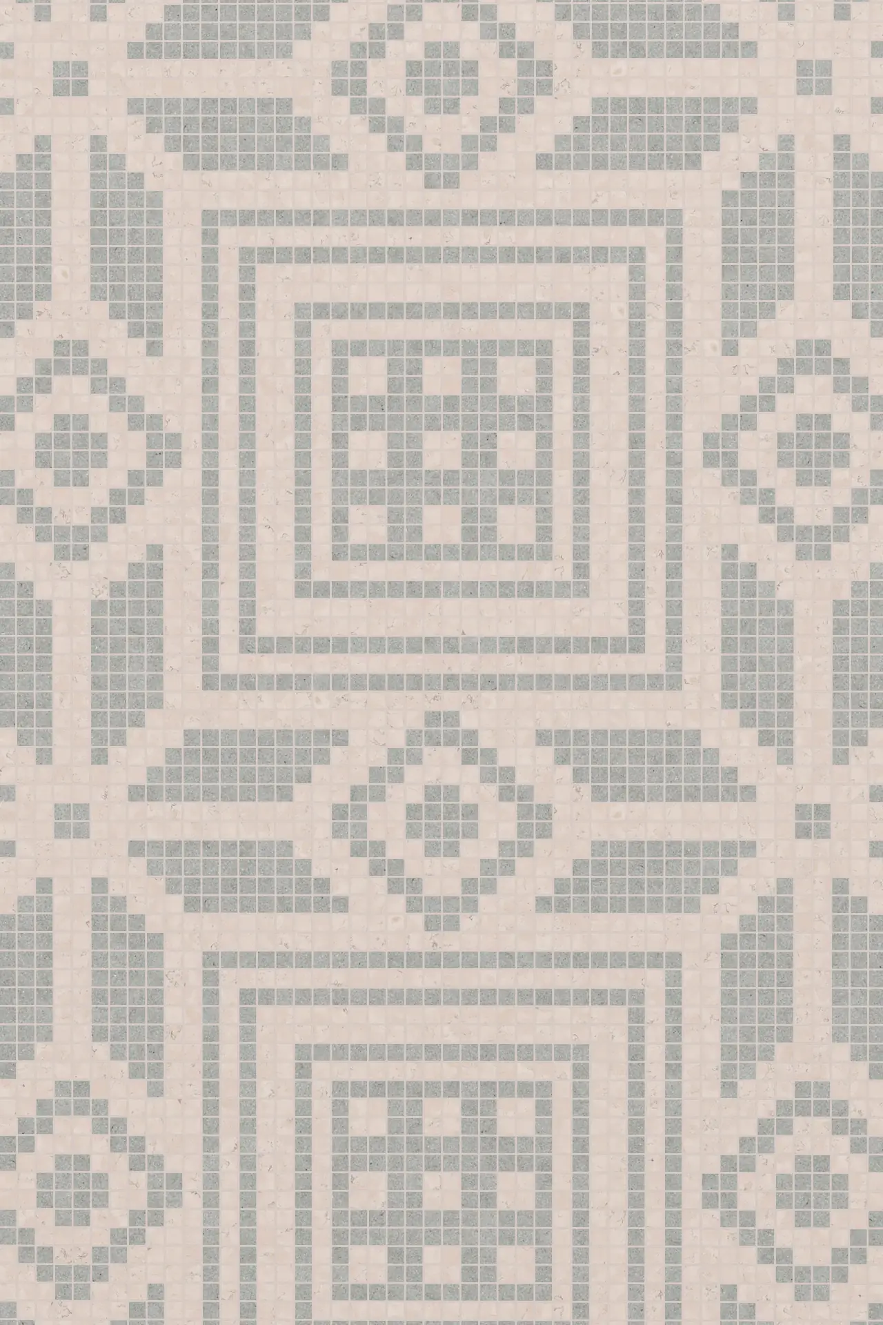 Quad Grigio Perla Rosa Perlino Mosaic