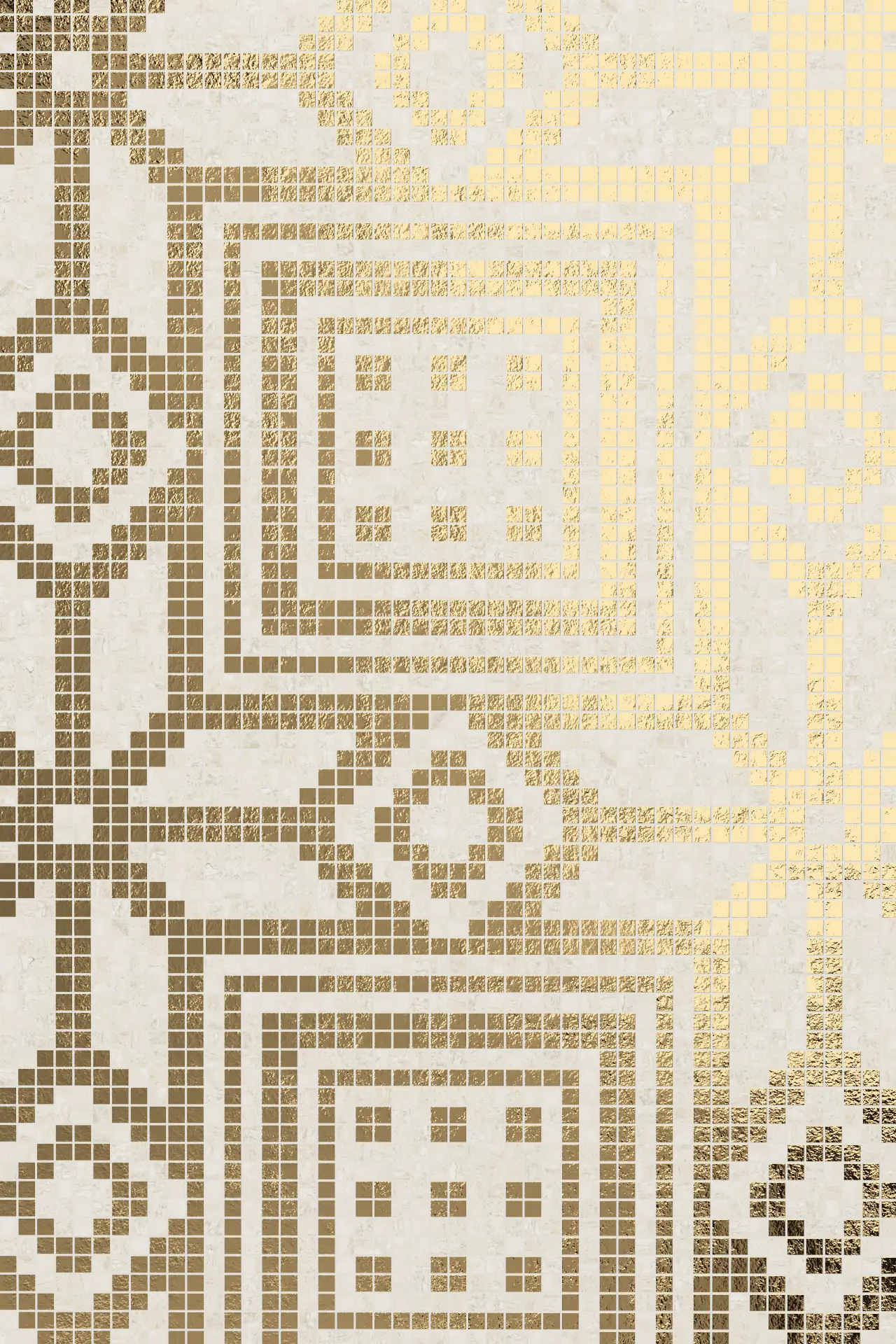Quad Travertine Chiaro Oro Mosaic