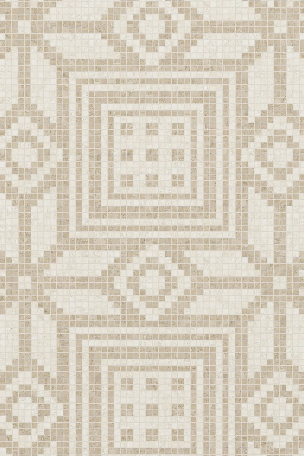 Quad Travertine Chiaro Noce Mosaic