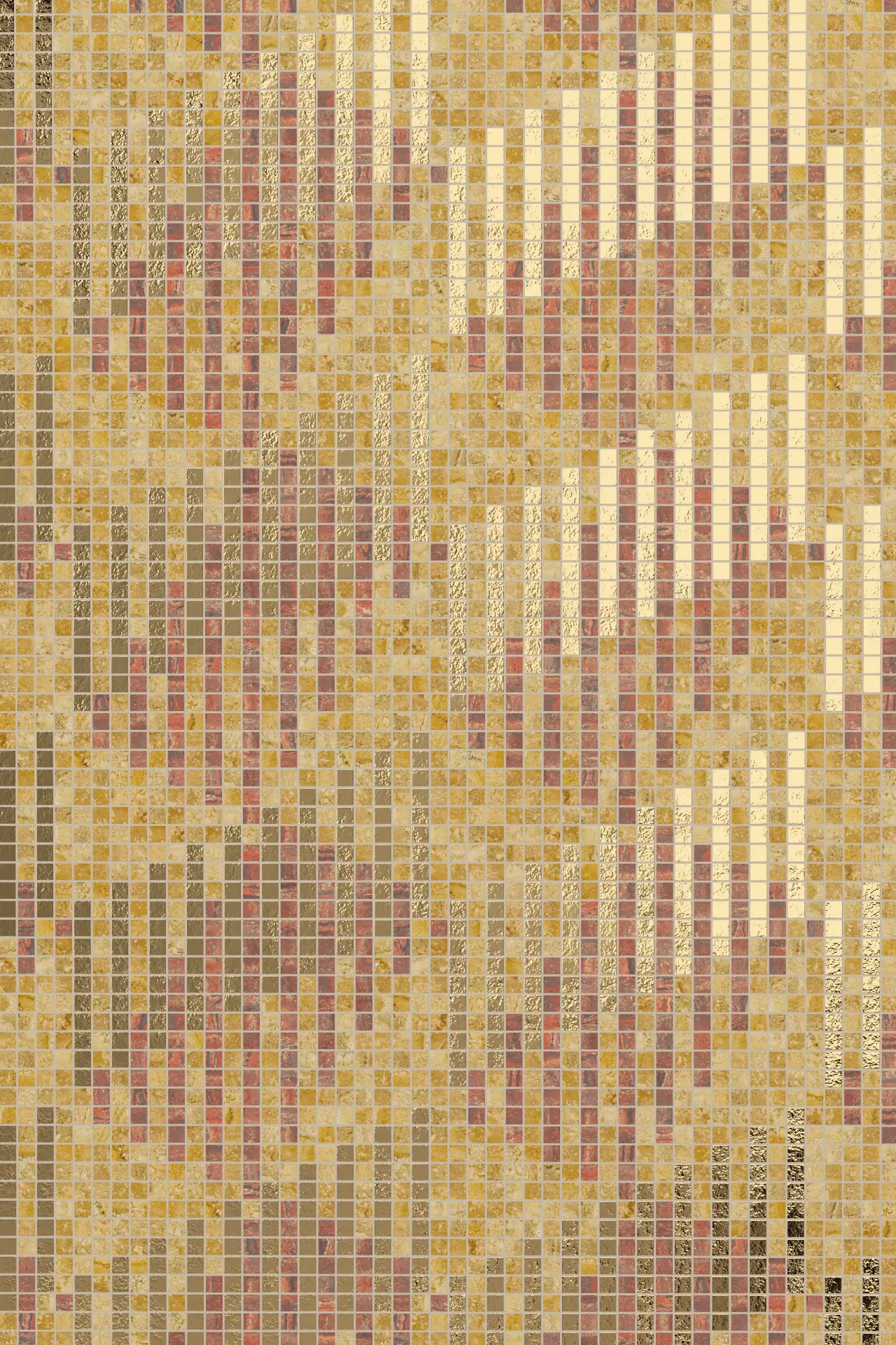 Shadow Travertine Giallo Rosso Oro Mosaic