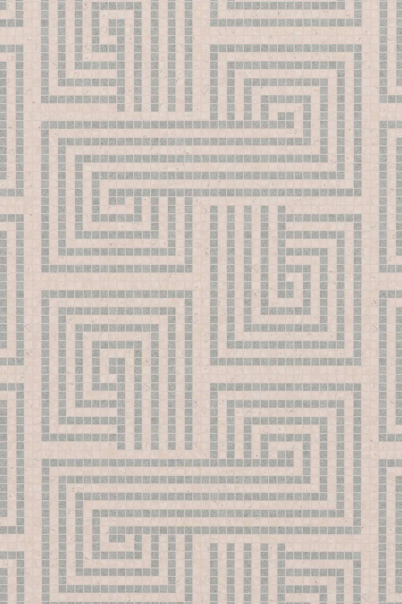 Spiral Grigio Perla Rosa Perlino Mosaic