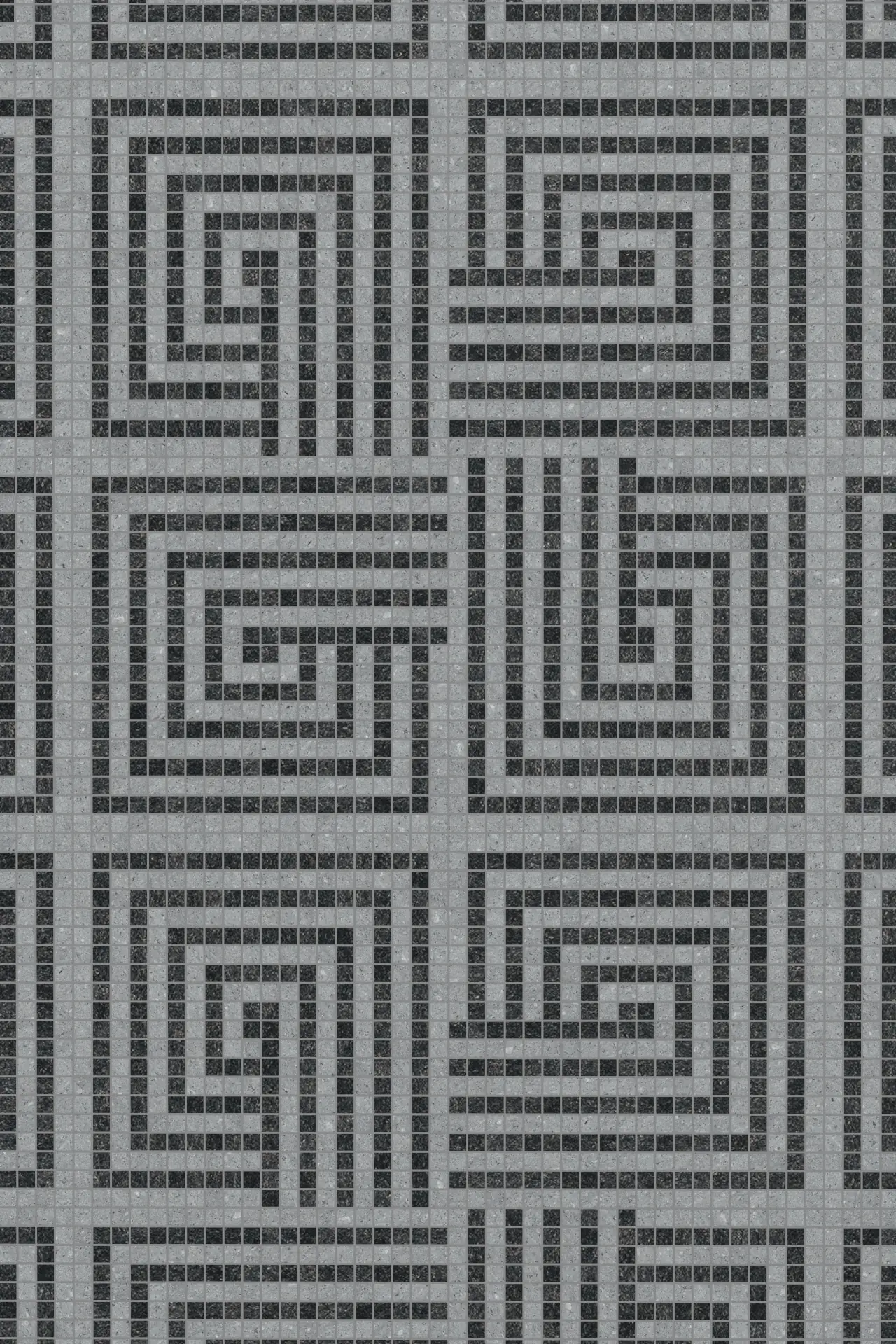 Spiral Pietre Vesuvio Nero Assoluto Mosaic