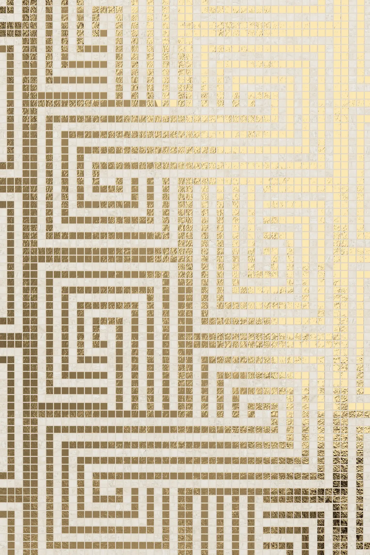 Spiral Travertine Chiaro Oro Mosaic