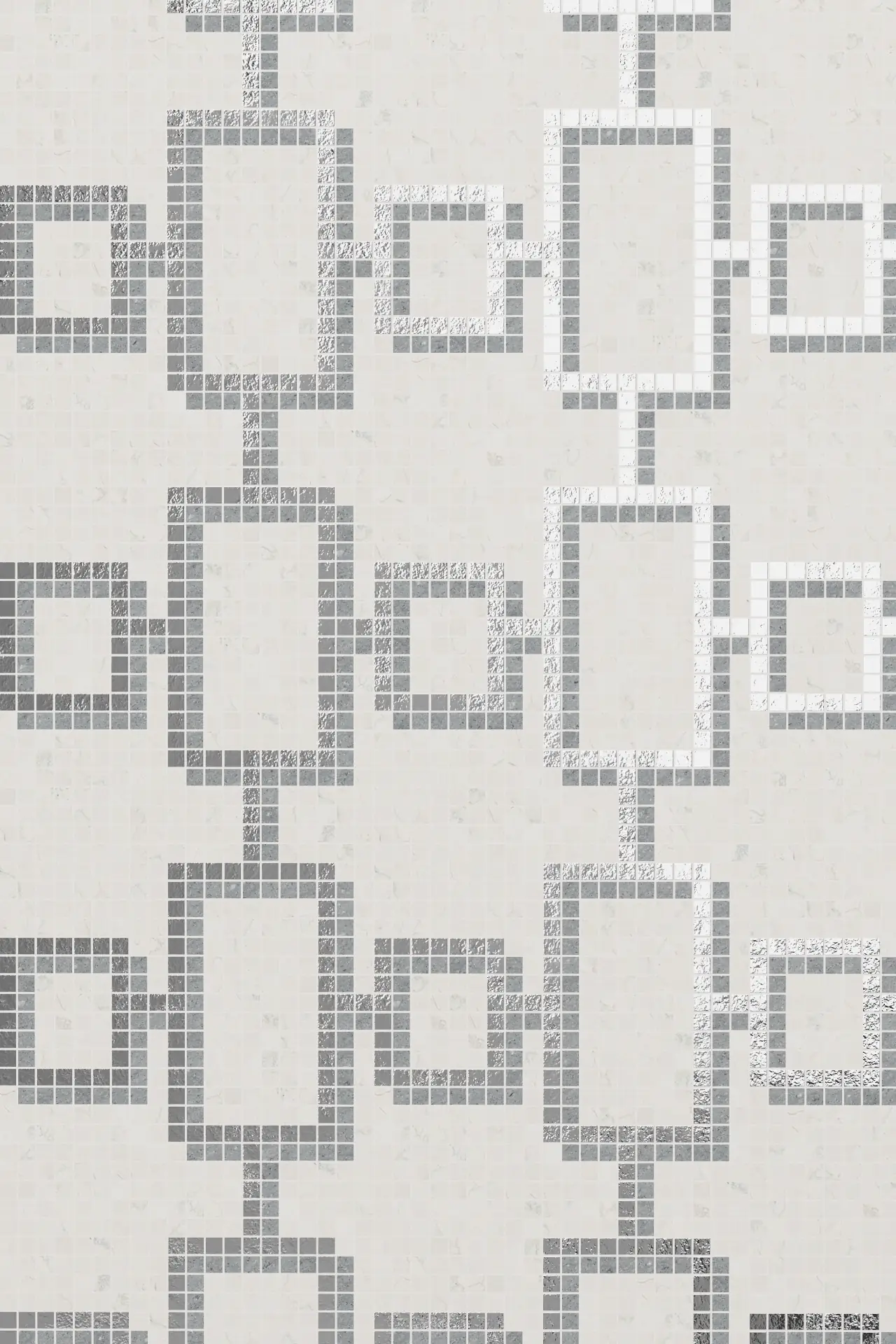 Trellis Bianco Perlino Pietre Vesuvio Oro Bianco Mosaic