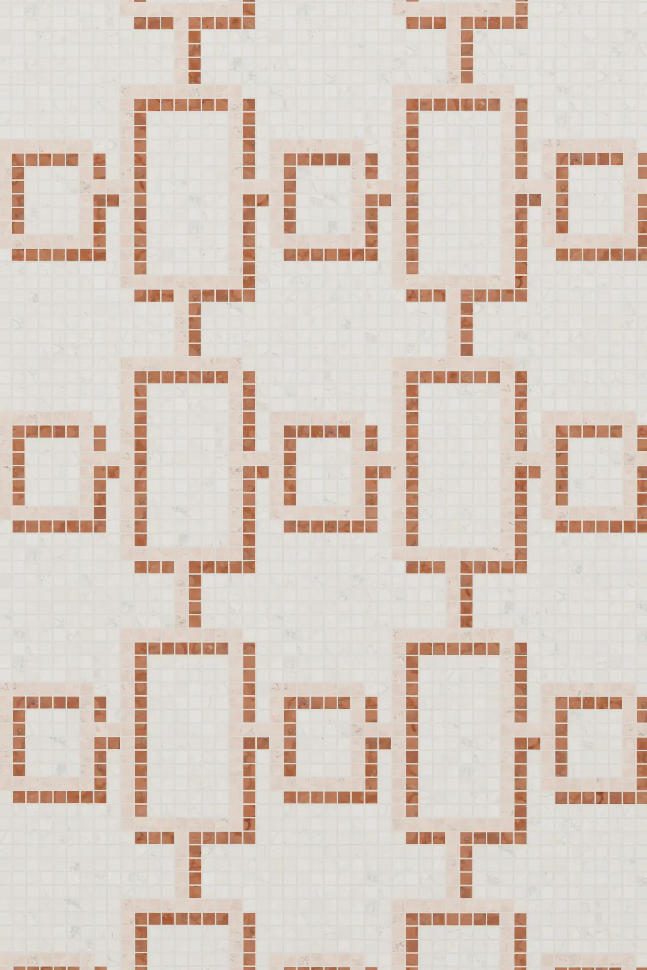 Trellis Bianco Perlino Rosso Verona Rosa Perlino Mosaic
