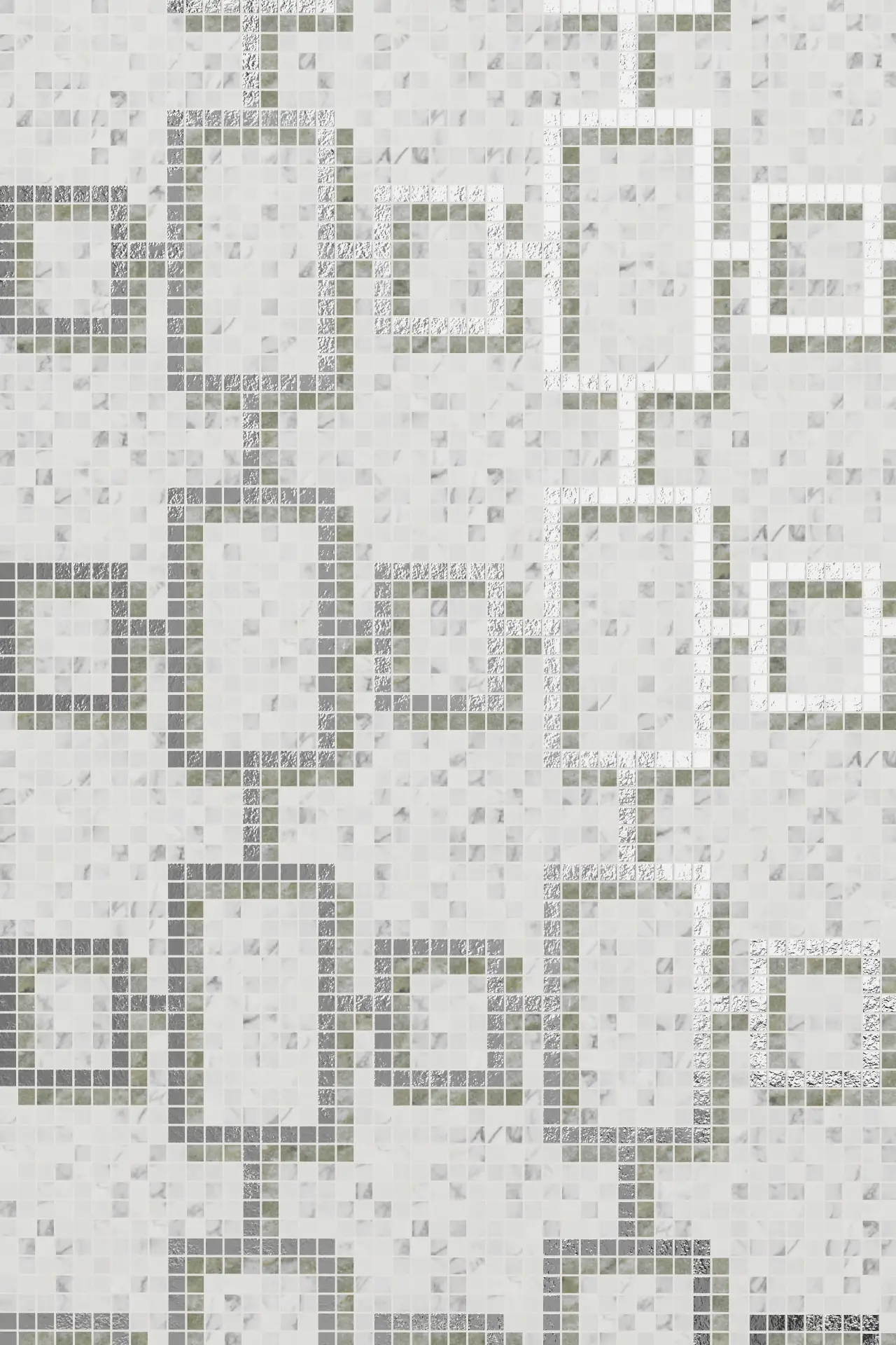 Trellis Statuario Veneto Verde Laguna Oro Bianco Mosaic