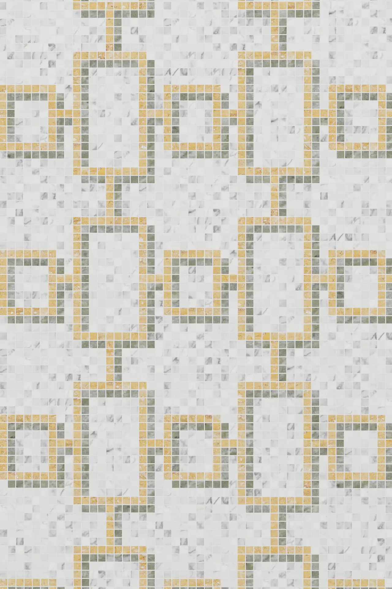 Trellis Statuario Veneto Verde Laguna Giallo Reale Mosaic