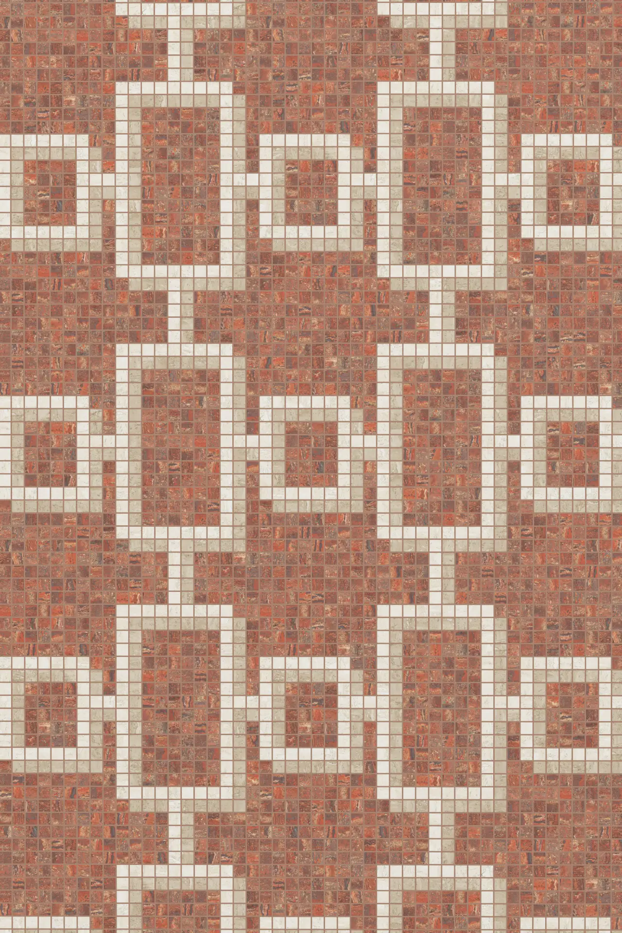 Trellis Travertine Rosso Noce Chiaro Mosaic