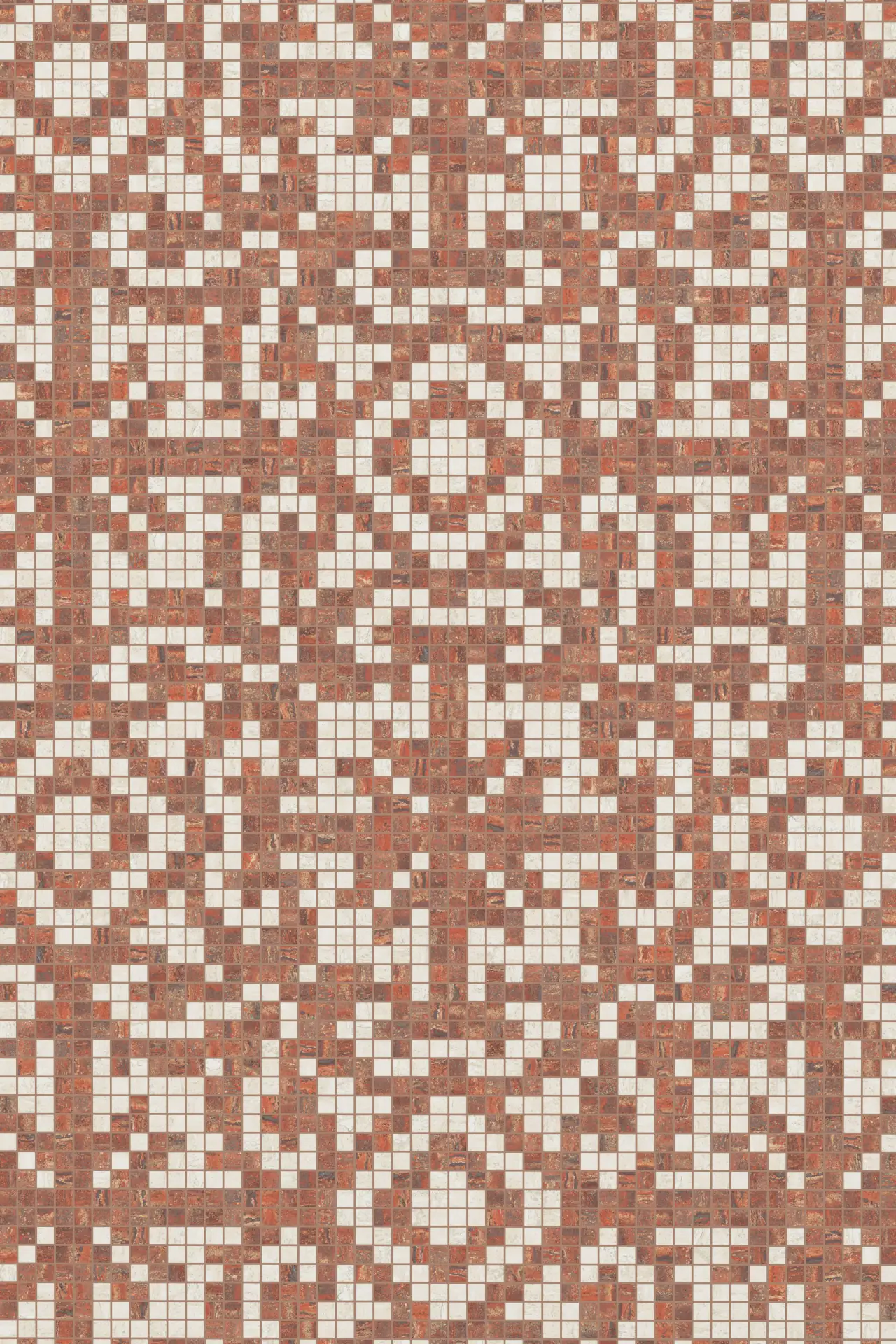 Weave Travertine Rosso Chiaro Mosaic